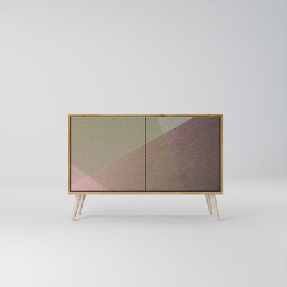 BEIGE GEOMETRY Dvoudveřová komoda