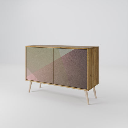 BEIGE GEOMETRY Dvoudveřová komoda