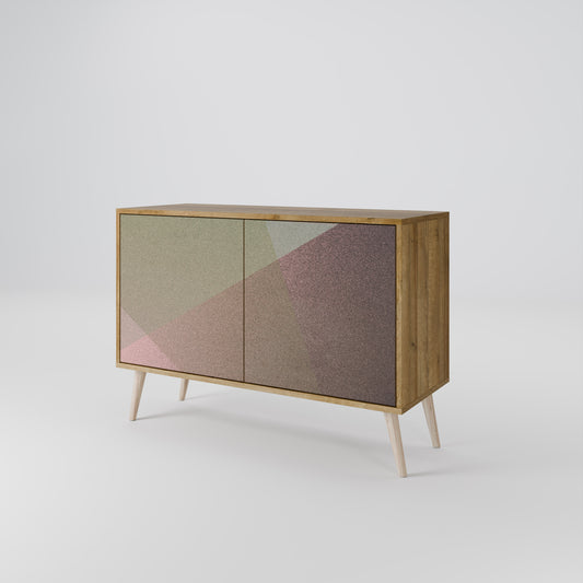 BEIGE GEOMETRY Dvoudveřová komoda