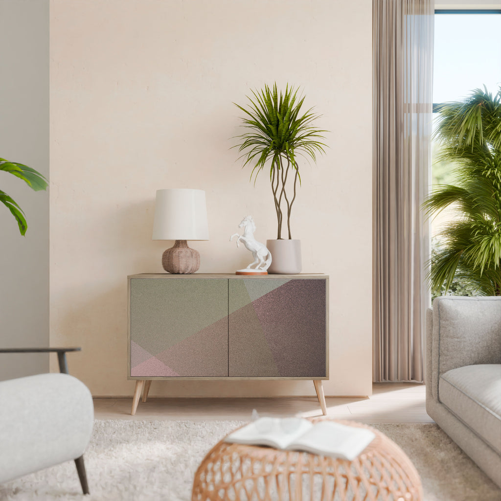 BEIGE GEOMETRY 2-Door Sideboard