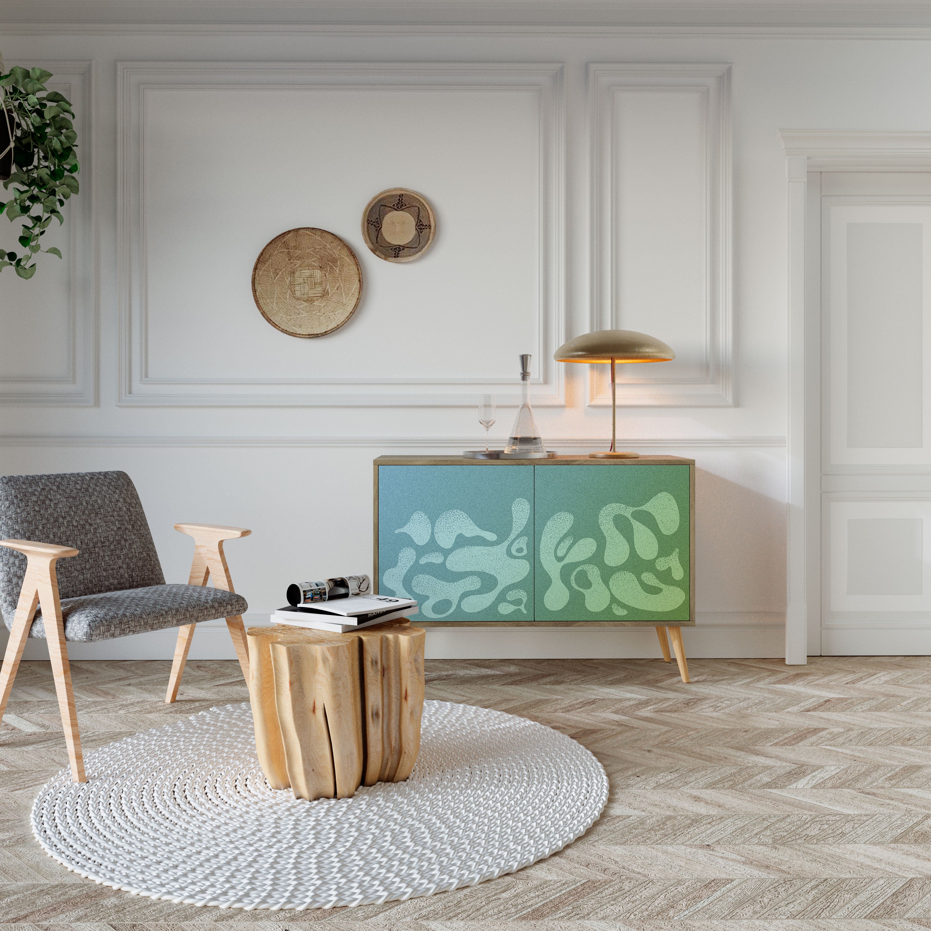 IRREGULAR BLUE 2-Door Sideboard