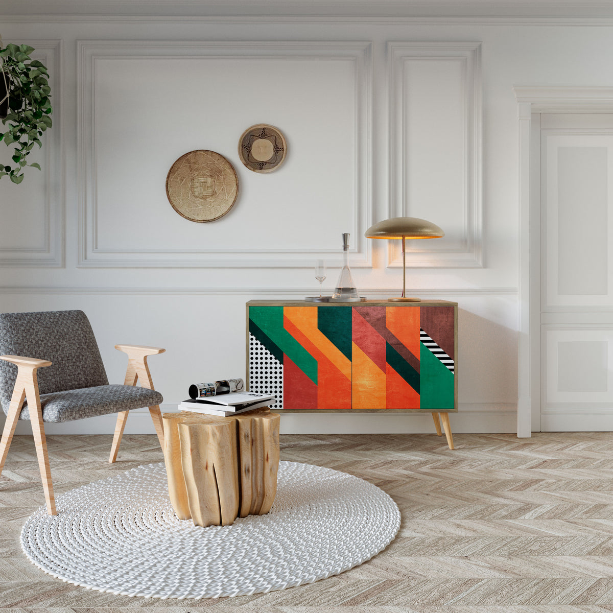 MAKESHIFT ARTISTRY Dvoudveřová komoda