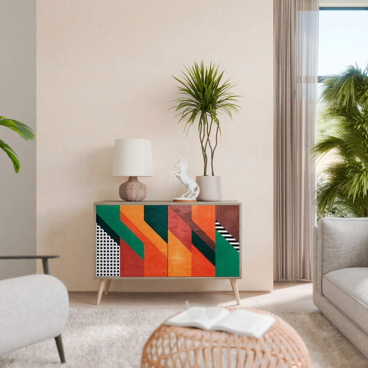 MAKESHIFT ARTISTRY Dvoudveřová komoda