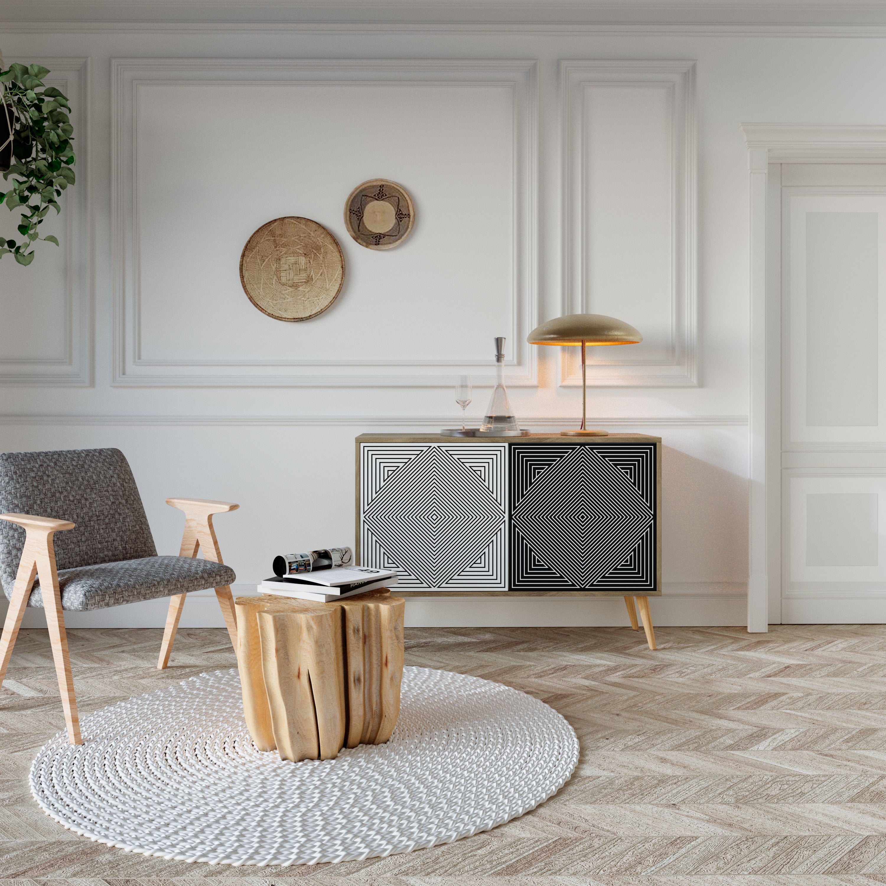 POLYGON ILLUSION 2-Door Sideboard