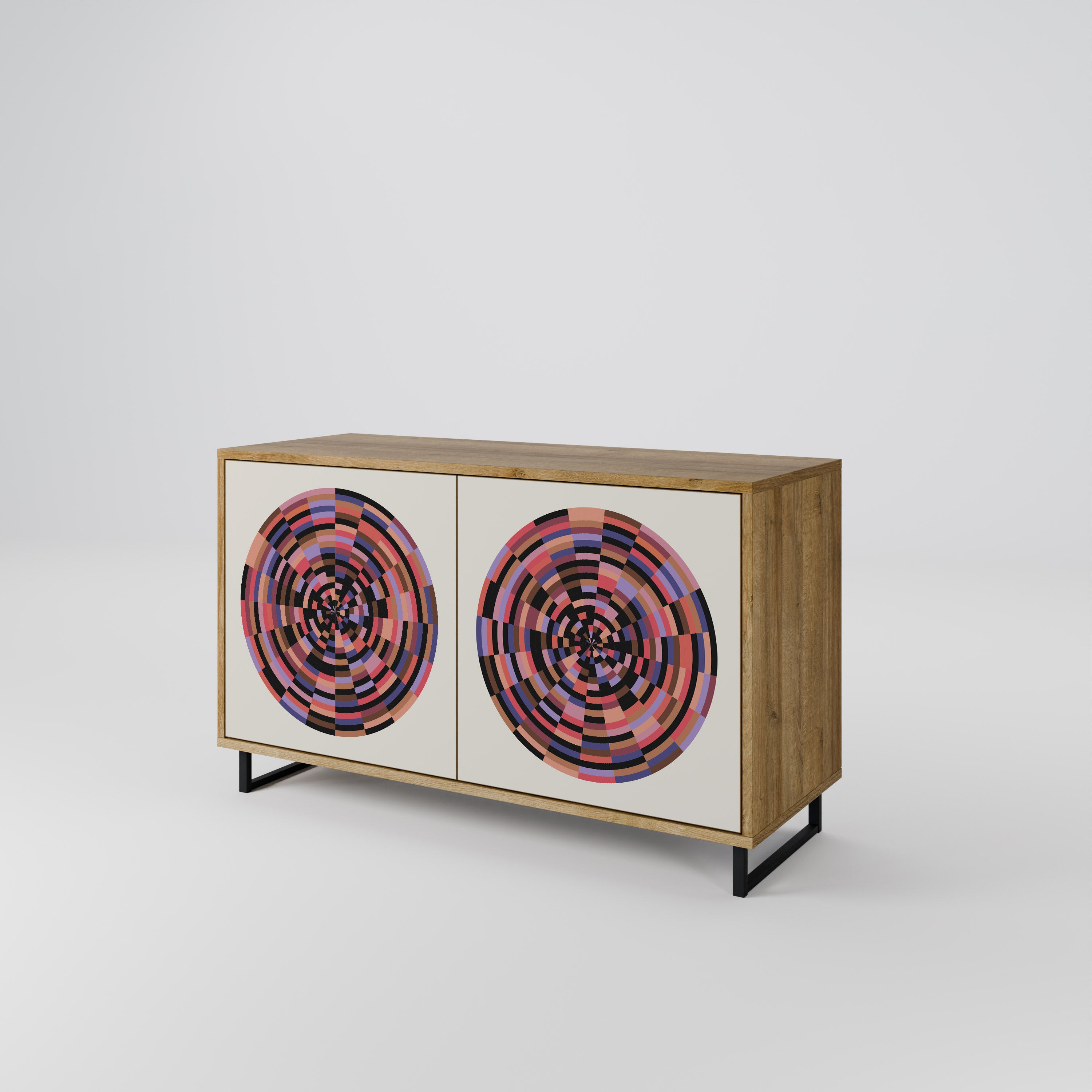 BROWN CIRCLES 2-Door Sideboard