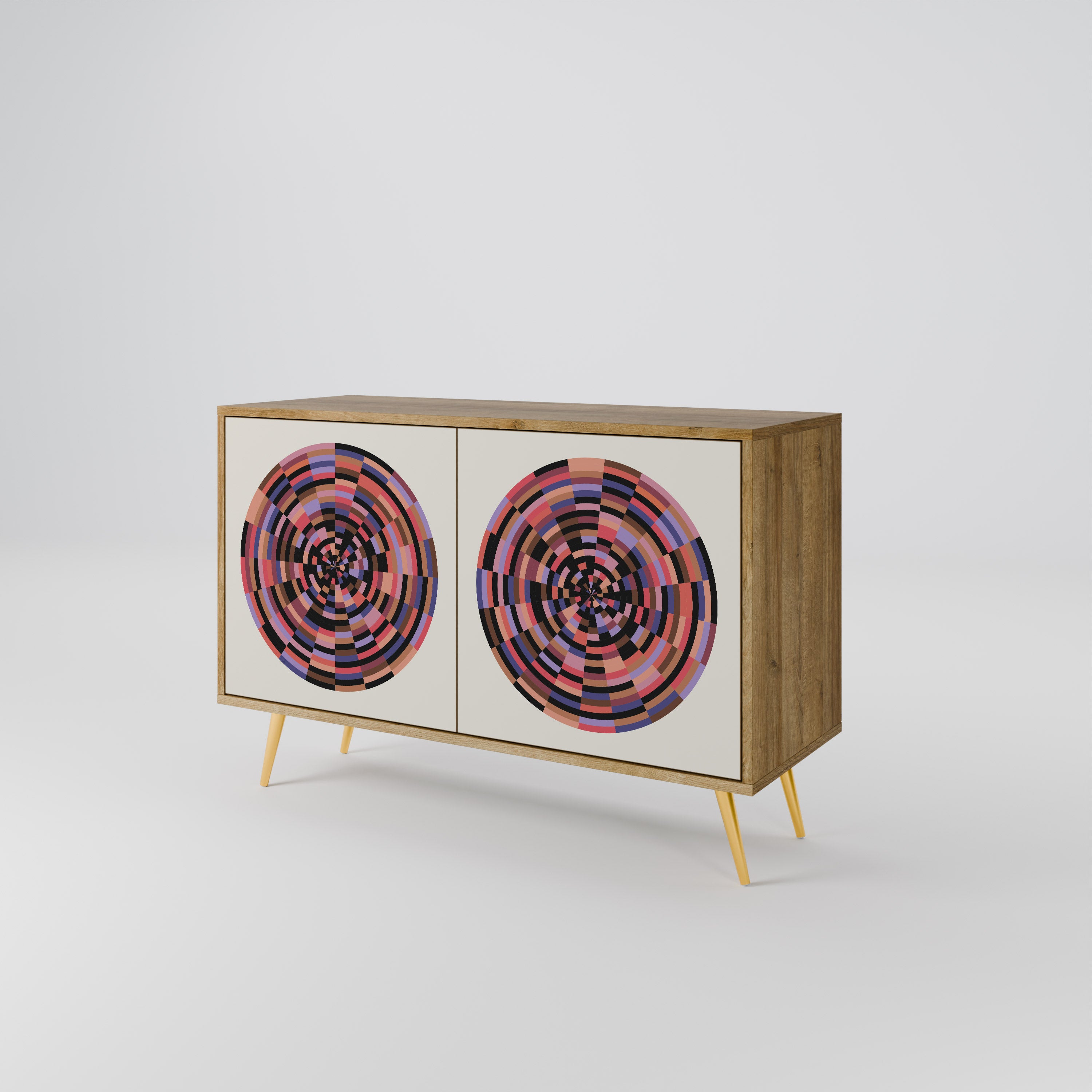 BROWN CIRCLES 2-Door Sideboard
