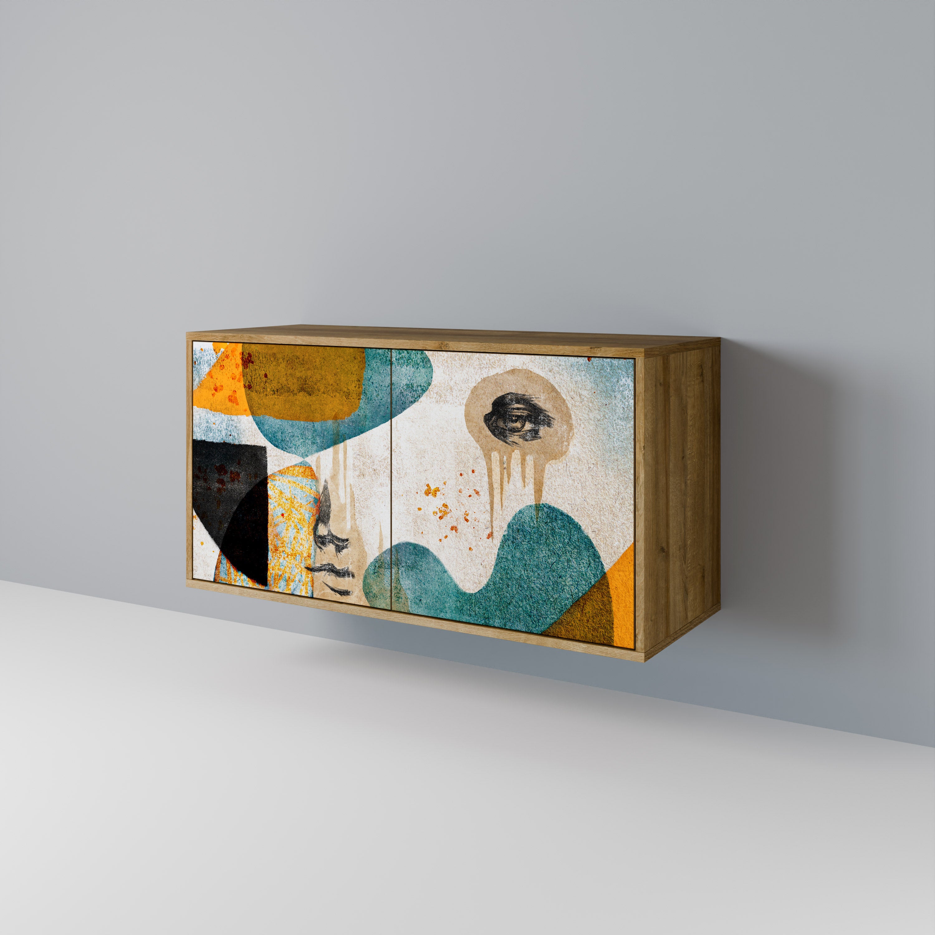 ABSTRACT FACES 2-Door Sideboard