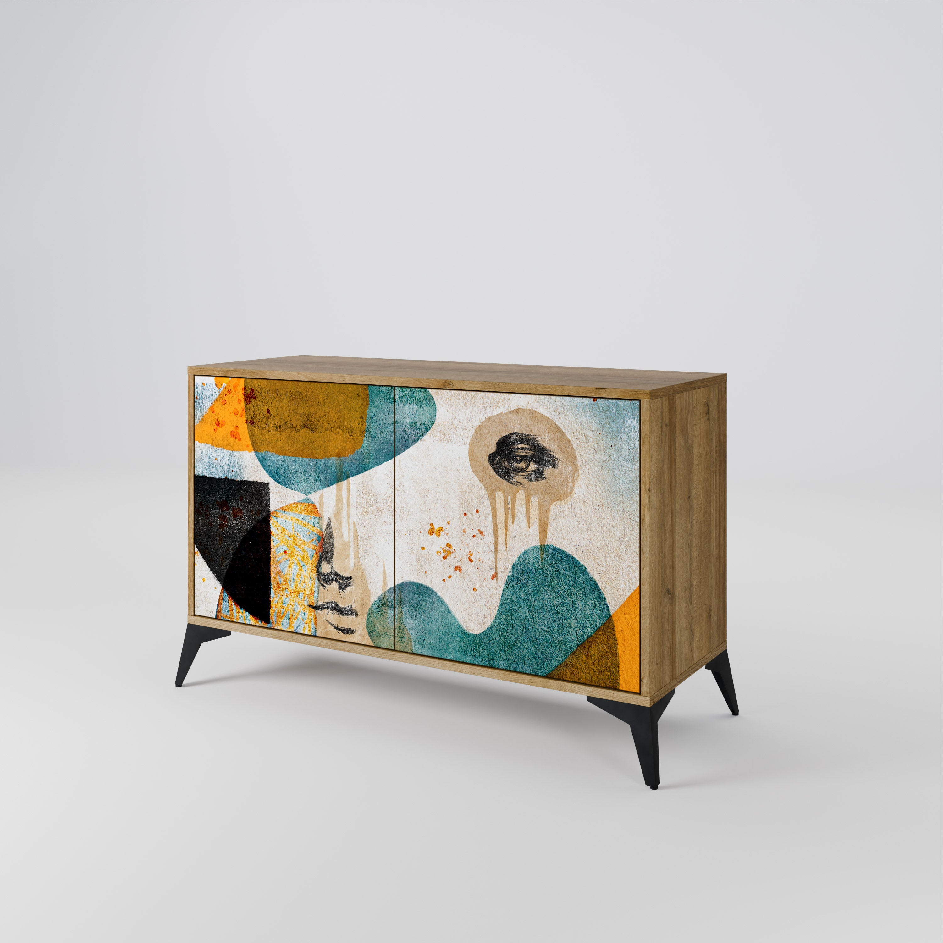 ABSTRACT FACES 2-Door Sideboard