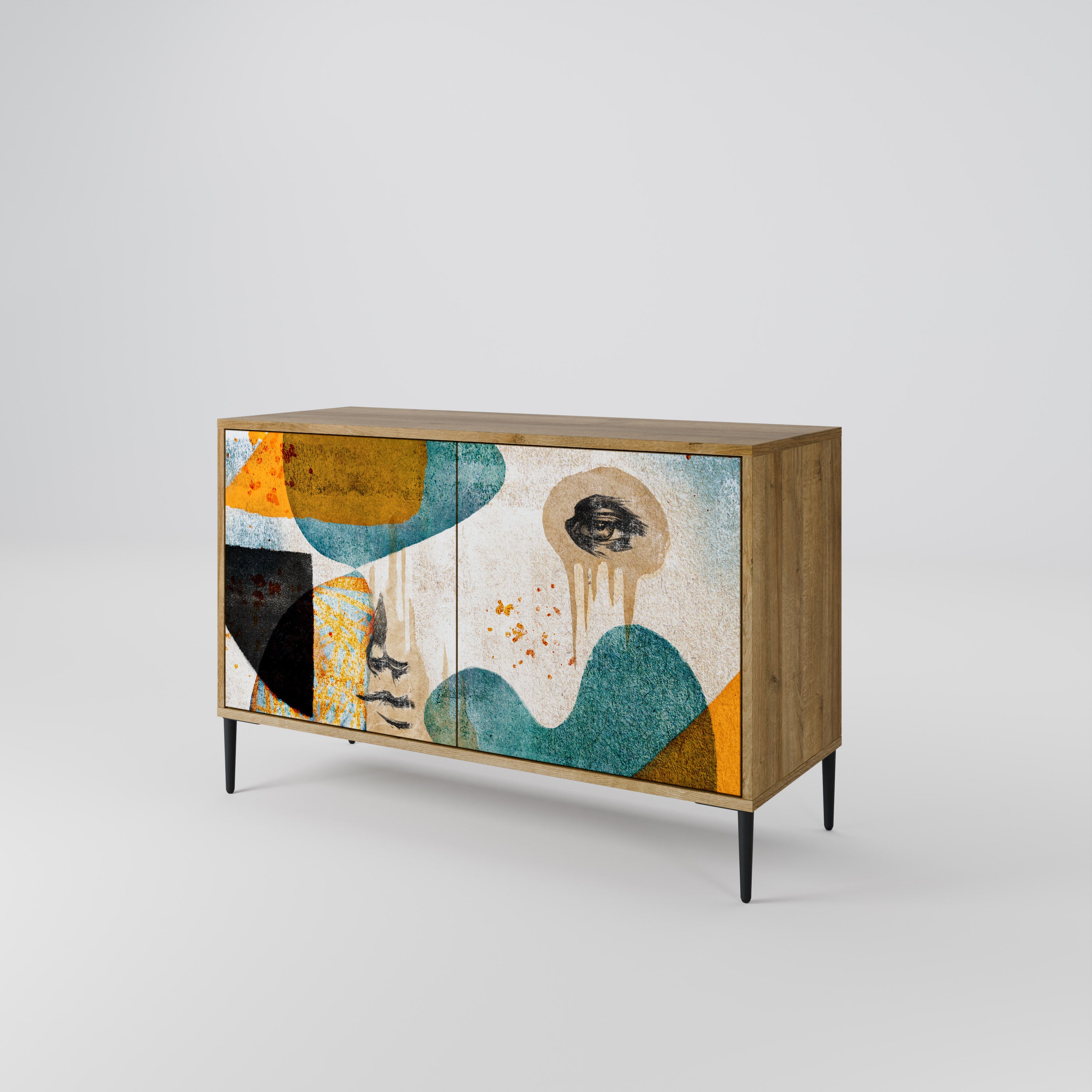 ABSTRACT FACES 2-Door Sideboard