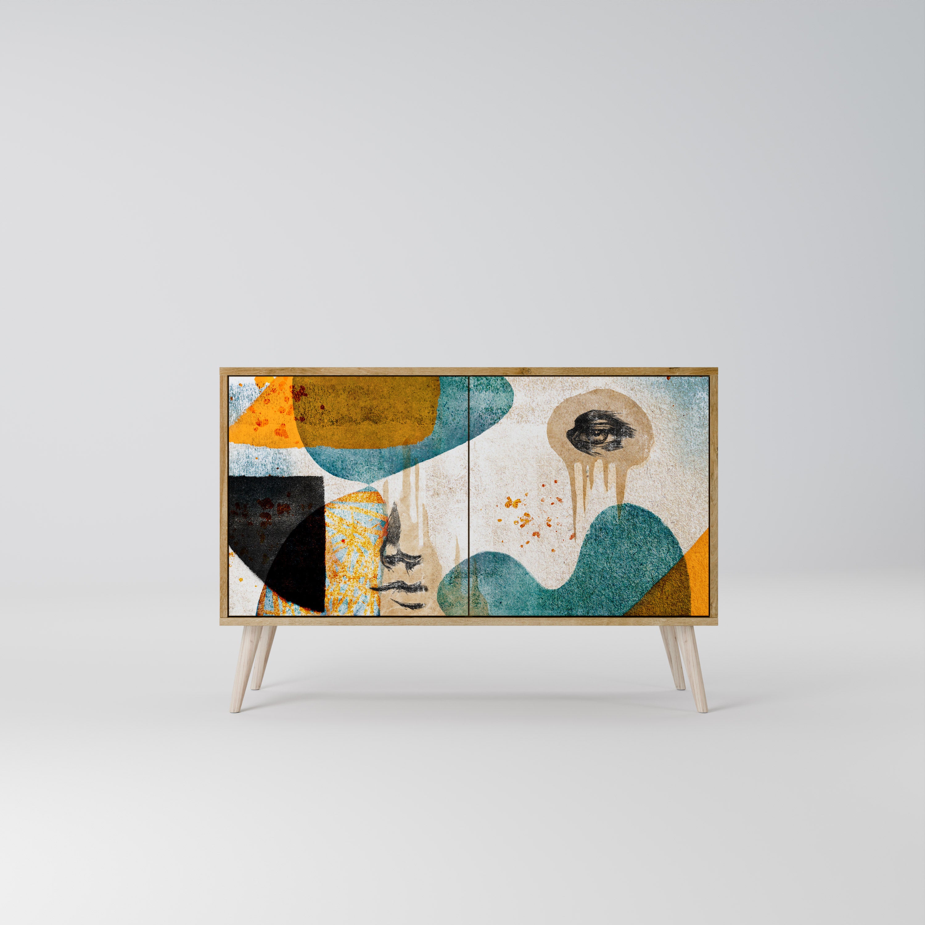ABSTRACT FACES 2-Door Sideboard