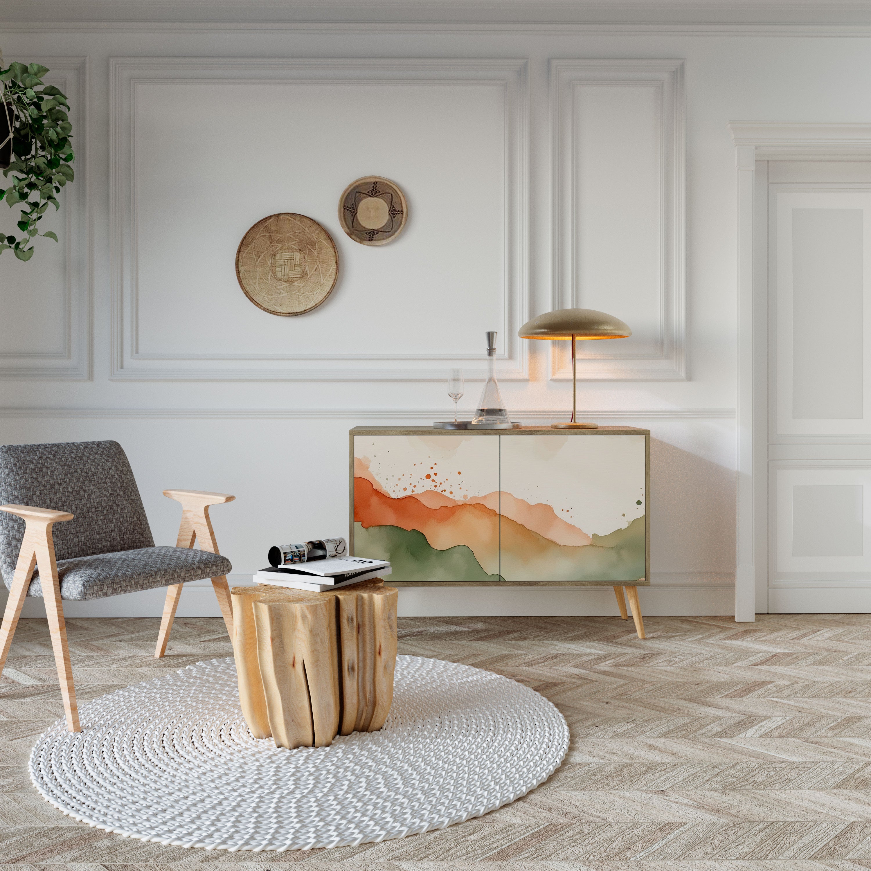 WATERCOLOUR PEAKS 2-Door Sideboard