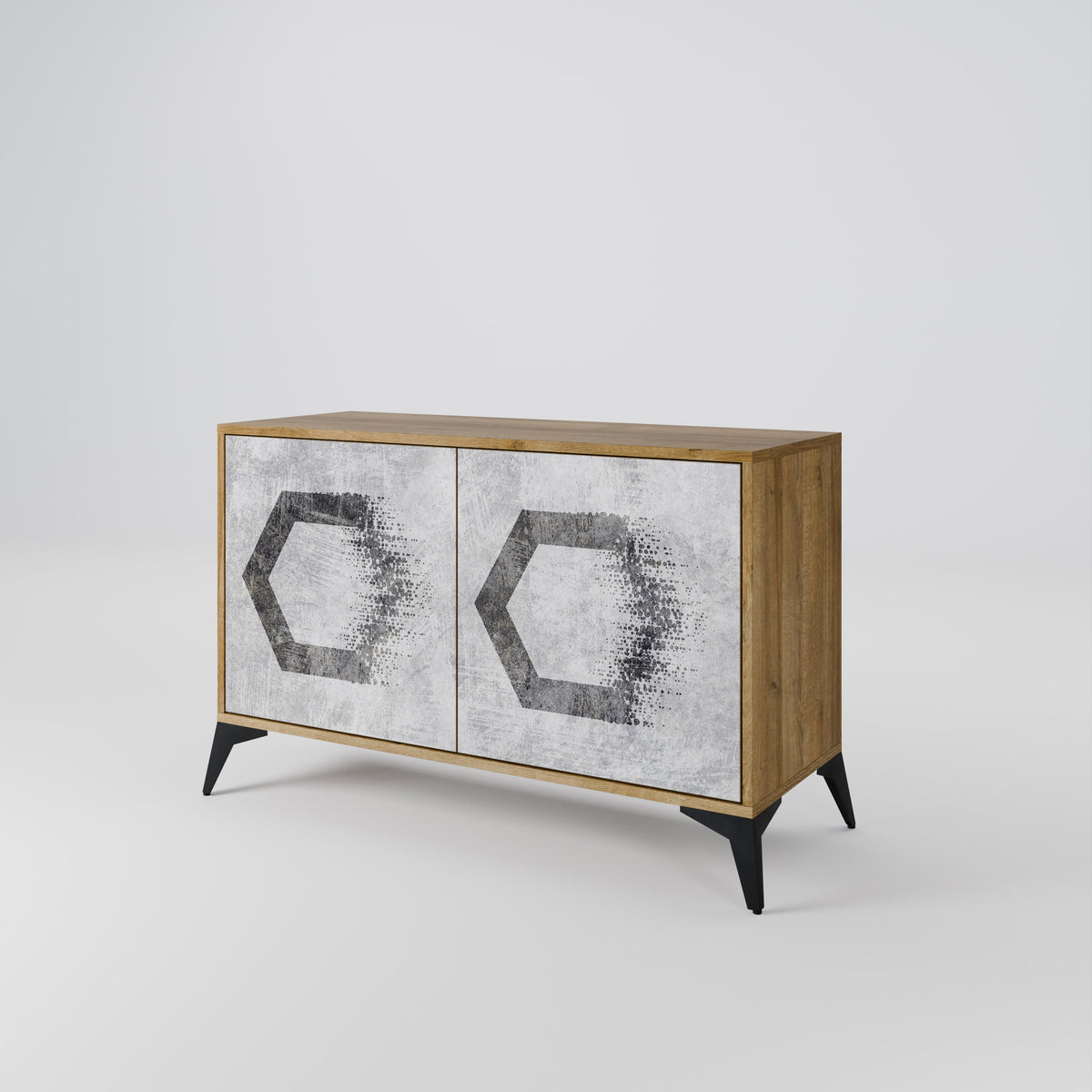 HEXAGONAL FIGURES Dvoudveřová komoda