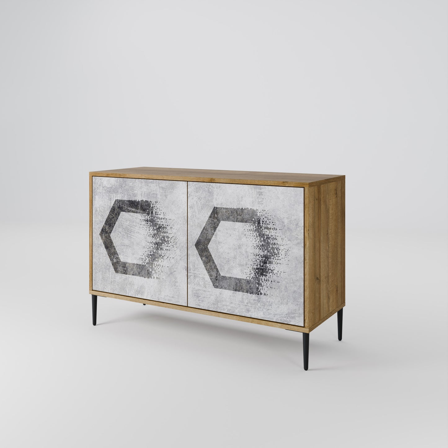 HEXAGONAL FIGURES Dvoudveřová komoda