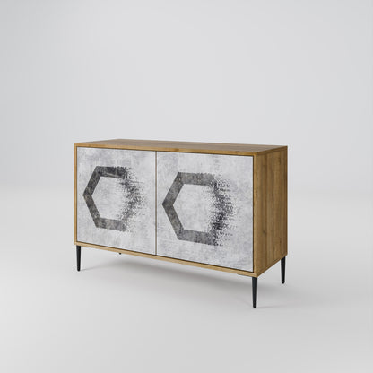 HEXAGONAL FIGURES Dvoudveřová komoda