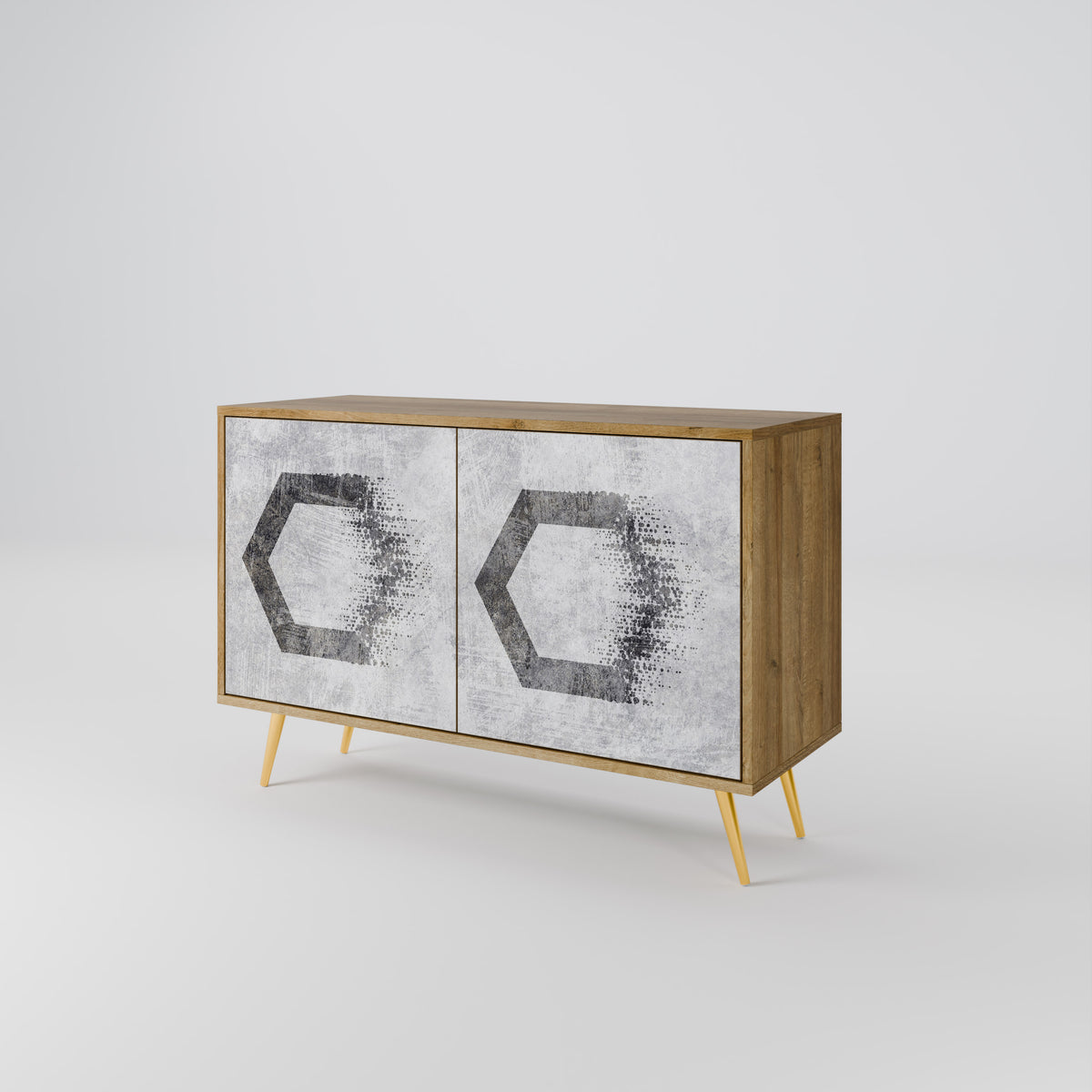 HEXAGONAL FIGURES Dvoudveřová komoda