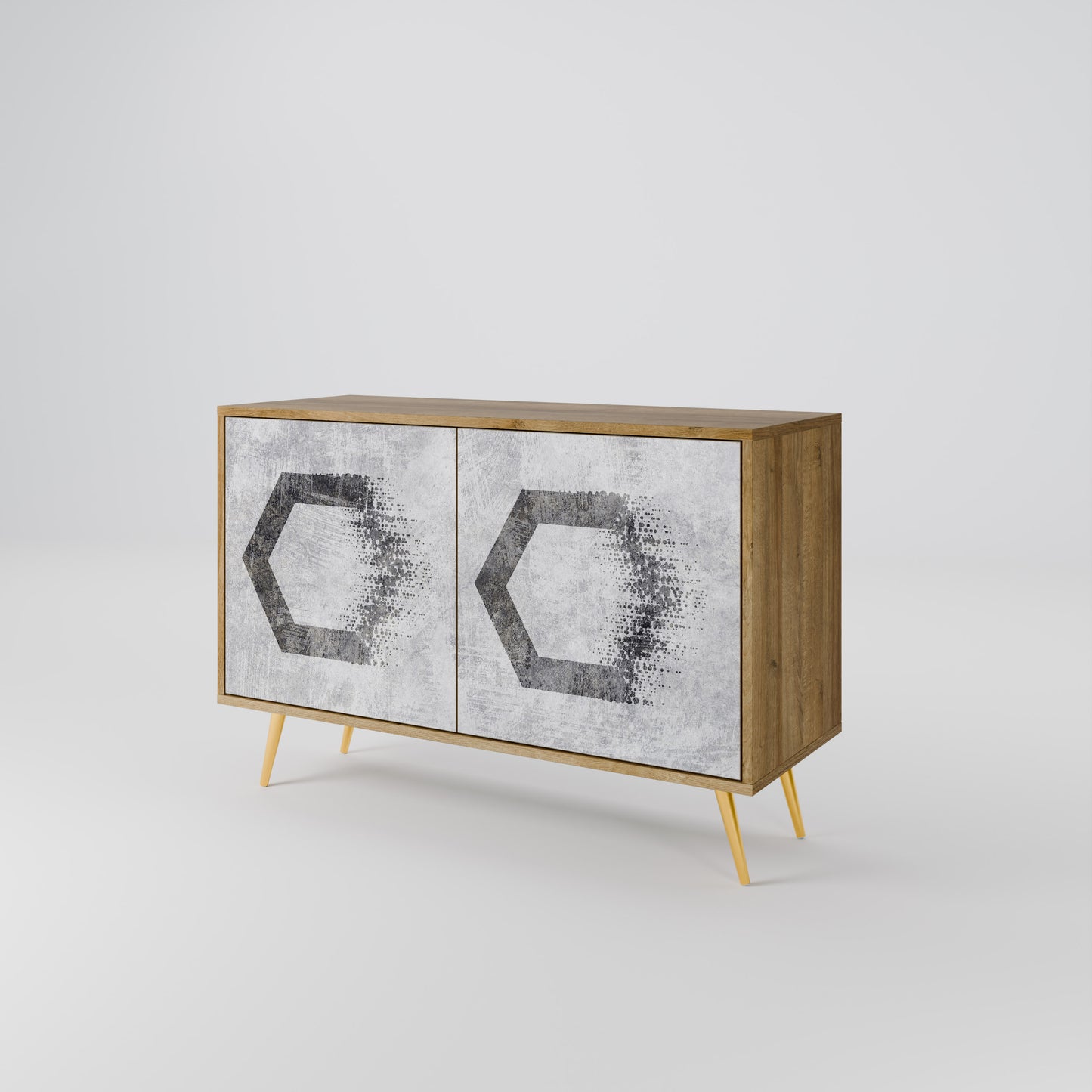 HEXAGONAL FIGURES Dvoudveřová komoda