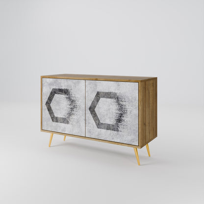 HEXAGONAL FIGURES Dvoudveřová komoda