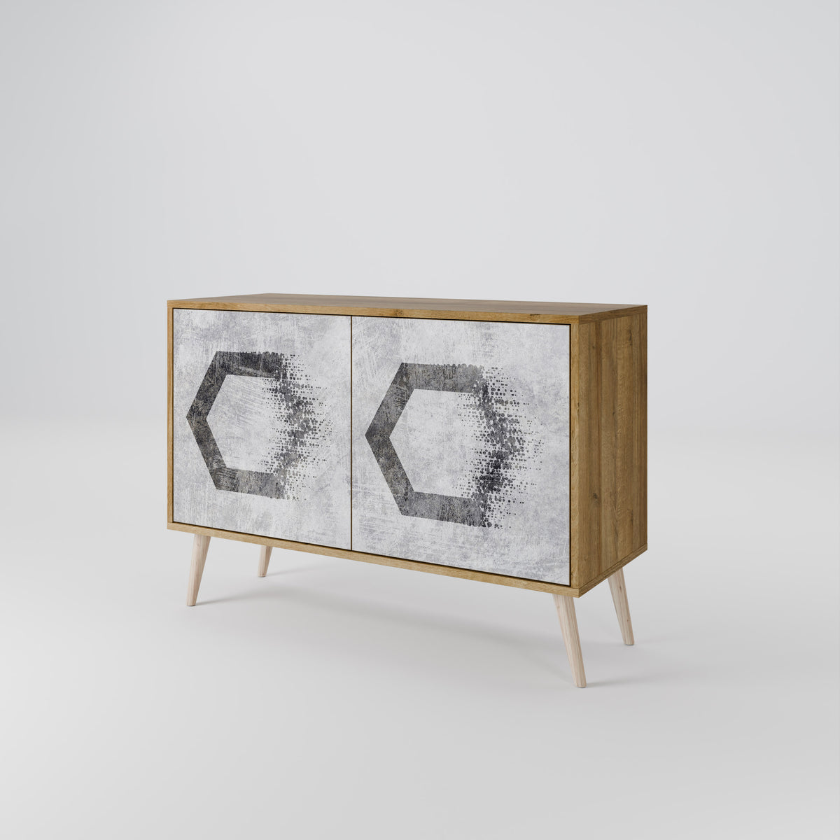 HEXAGONAL FIGURES Dvoudveřová komoda
