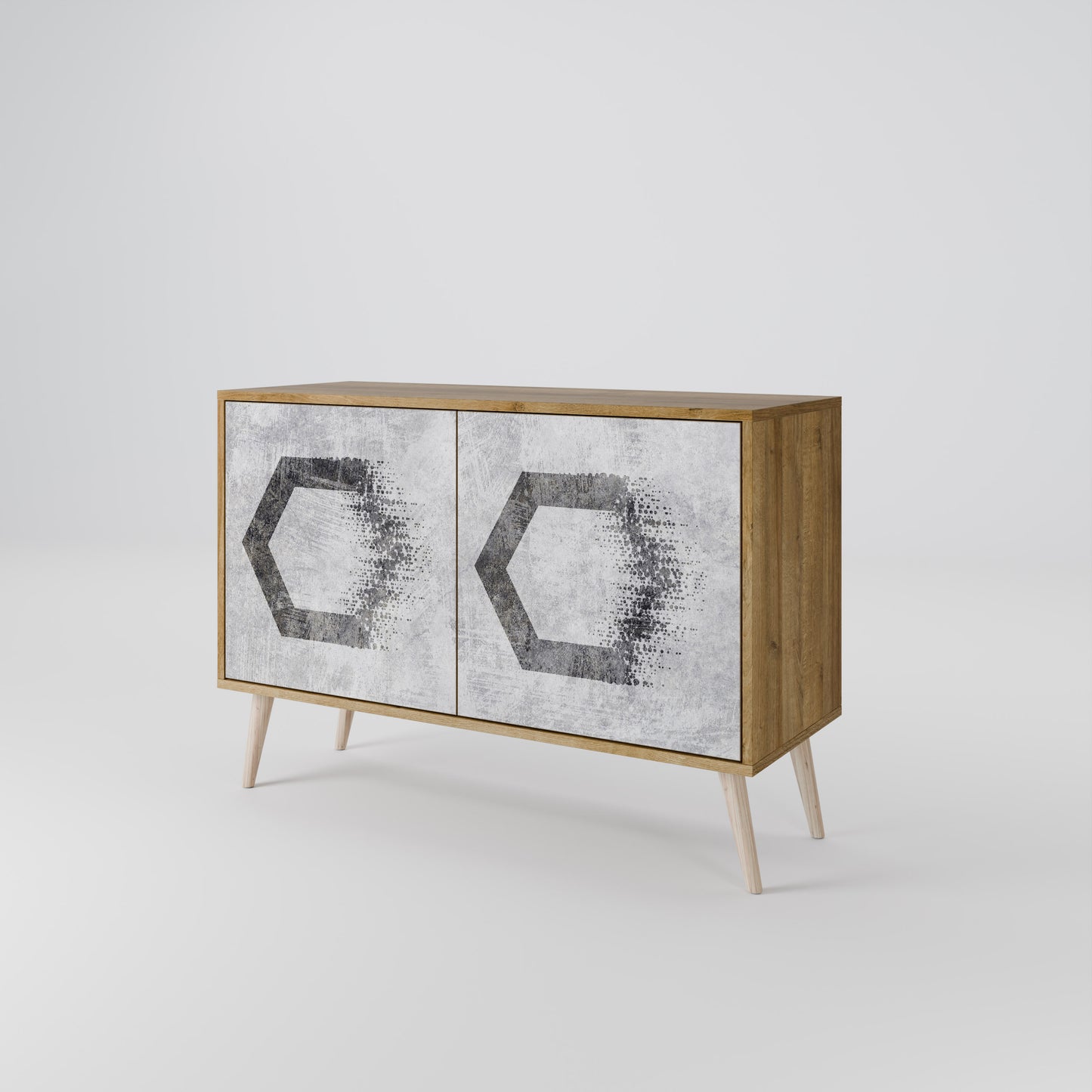 HEXAGONAL FIGURES Dvoudveřová komoda