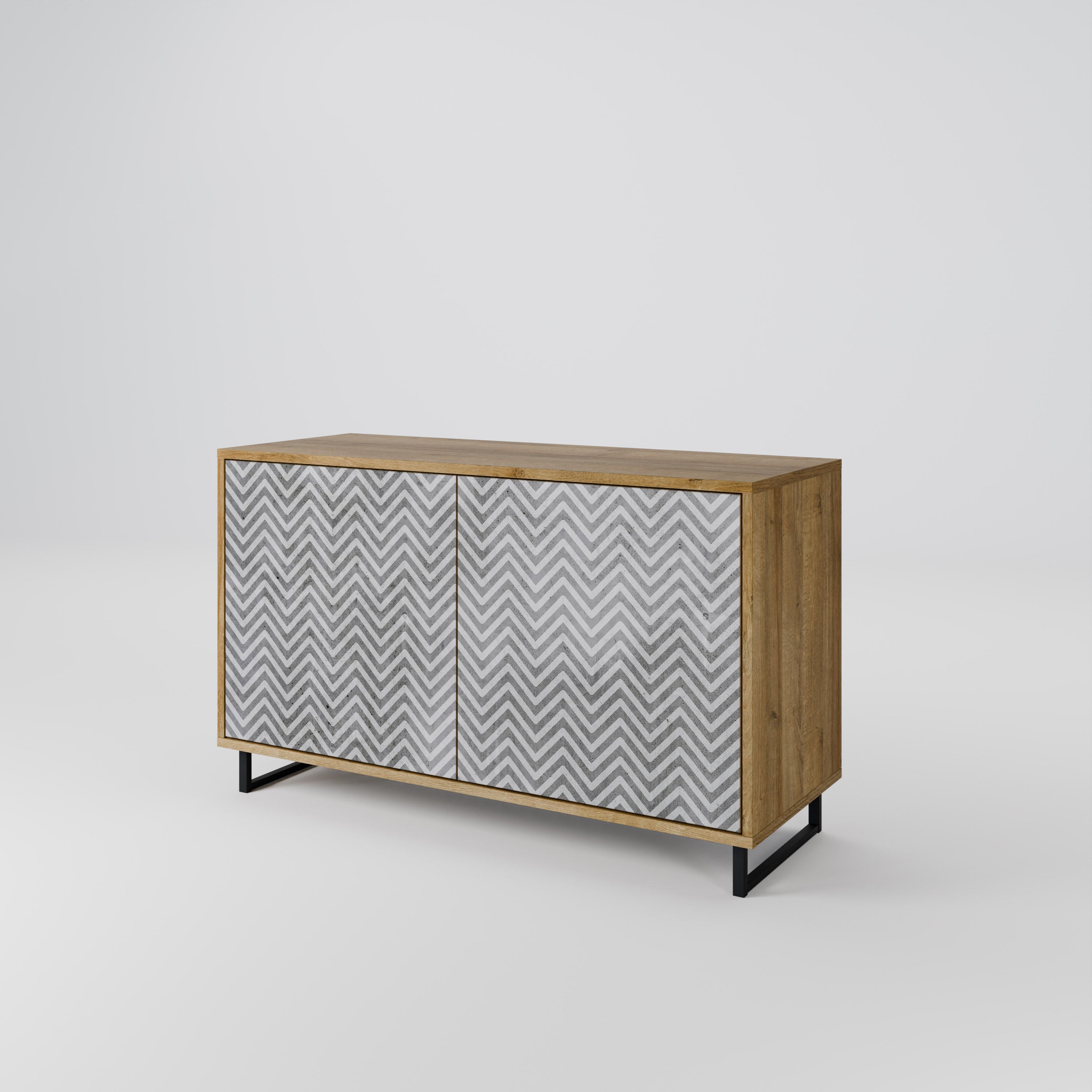 CONCRETE ZIG ZAG 2-Door Sideboard