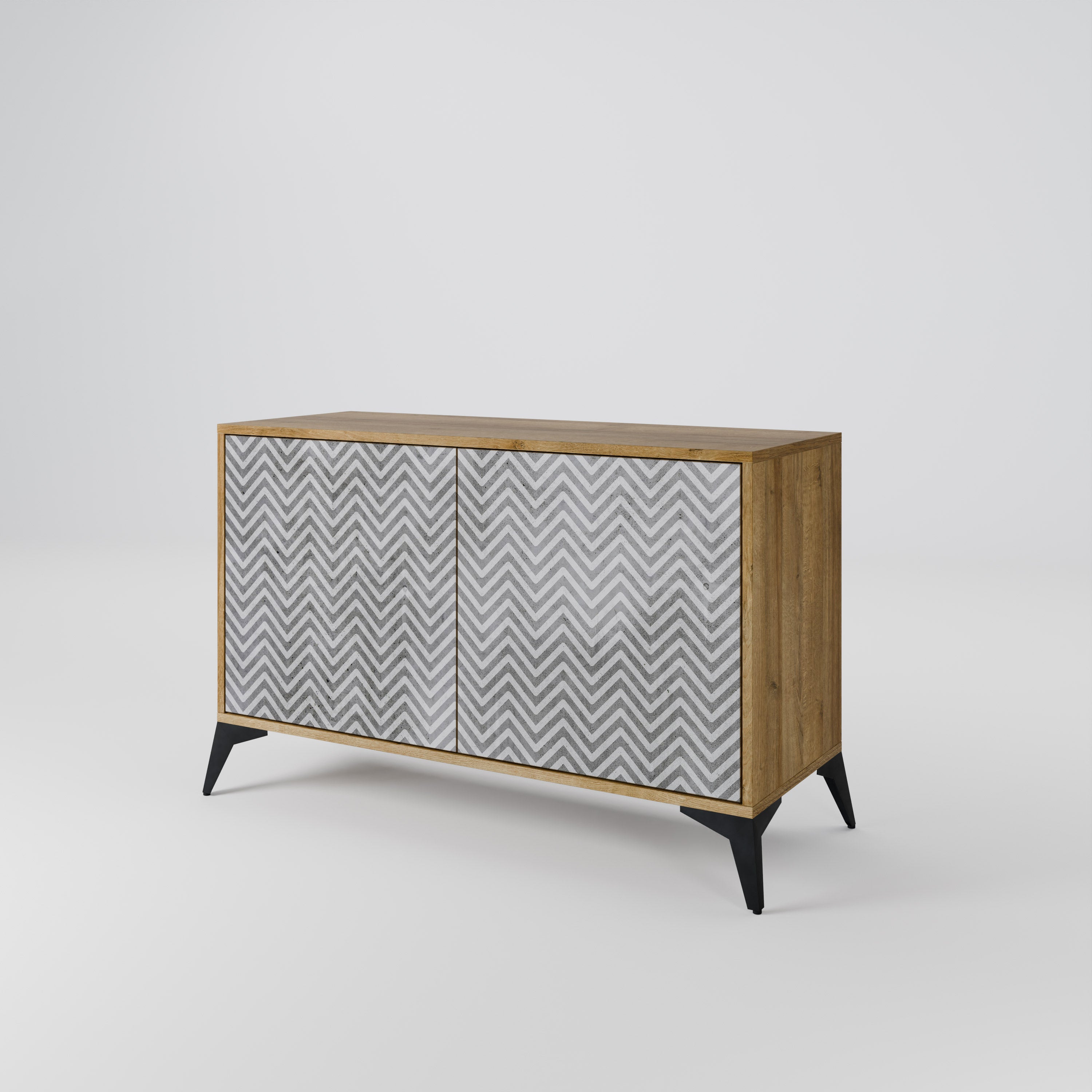 CONCRETE ZIG ZAG 2-Door Sideboard