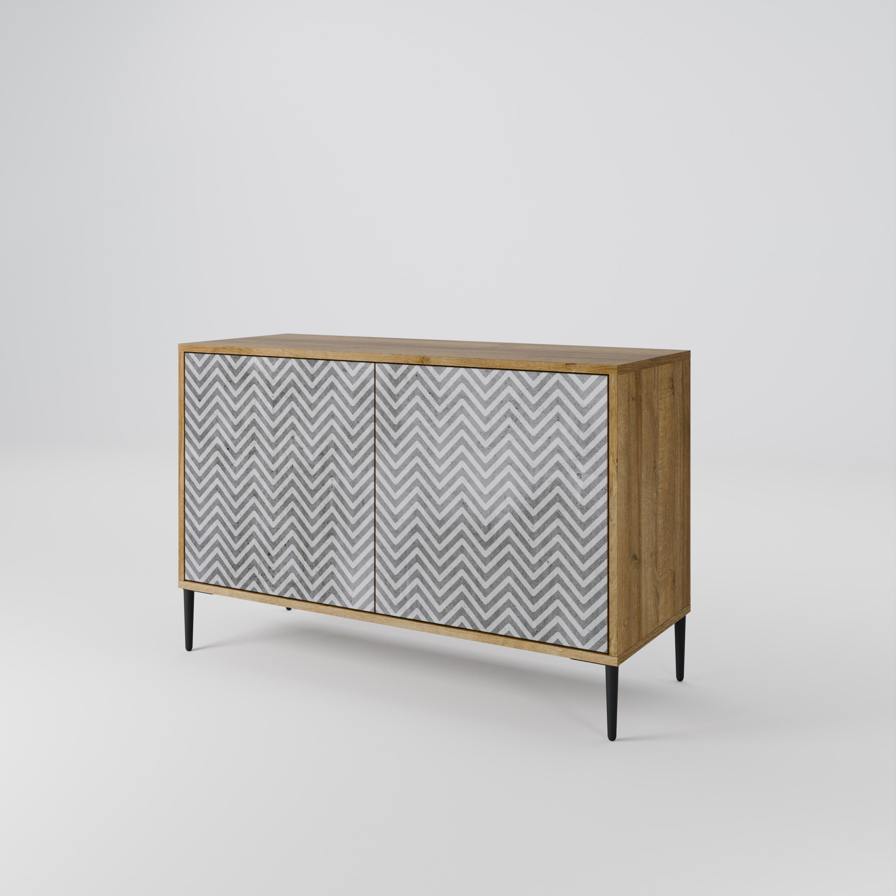 CONCRETE ZIG ZAG 2-Door Sideboard
