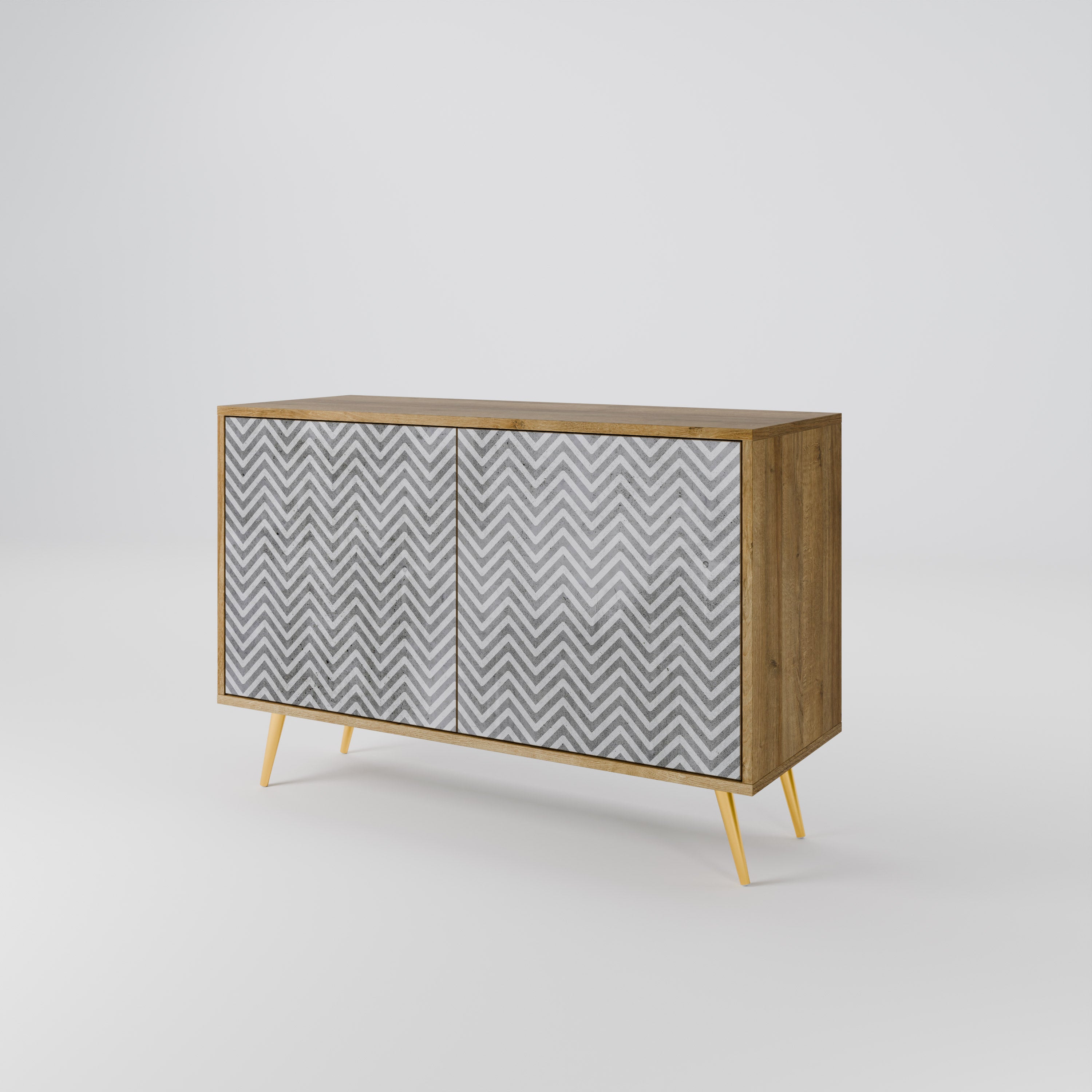 CONCRETE ZIG ZAG 2-Door Sideboard