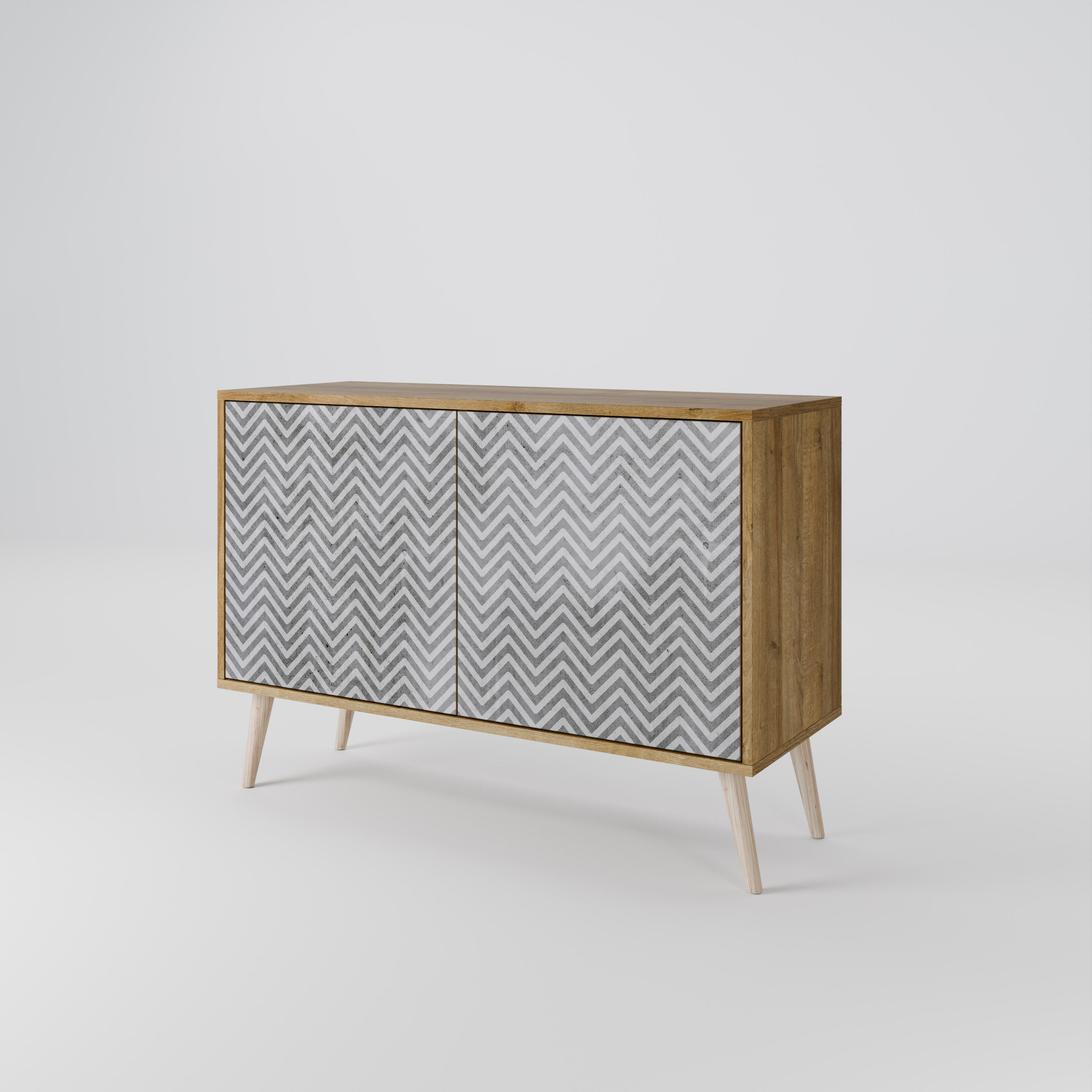 CONCRETE ZIG ZAG 2-Door Sideboard