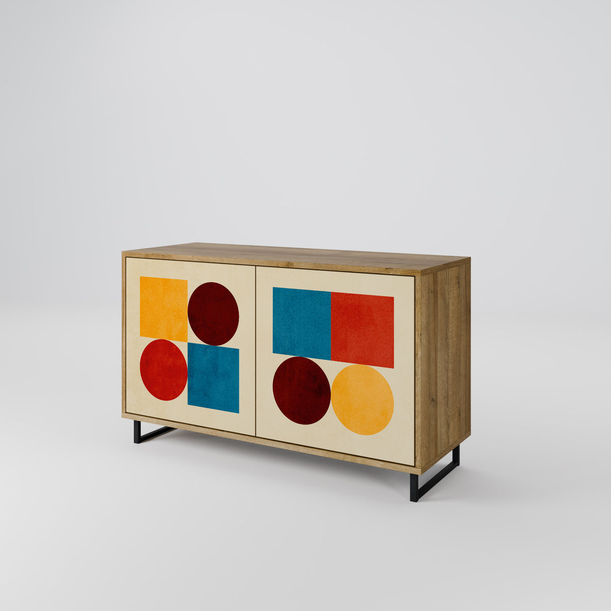 GEOMETRIC PUZZLE Dvoudveřová komoda