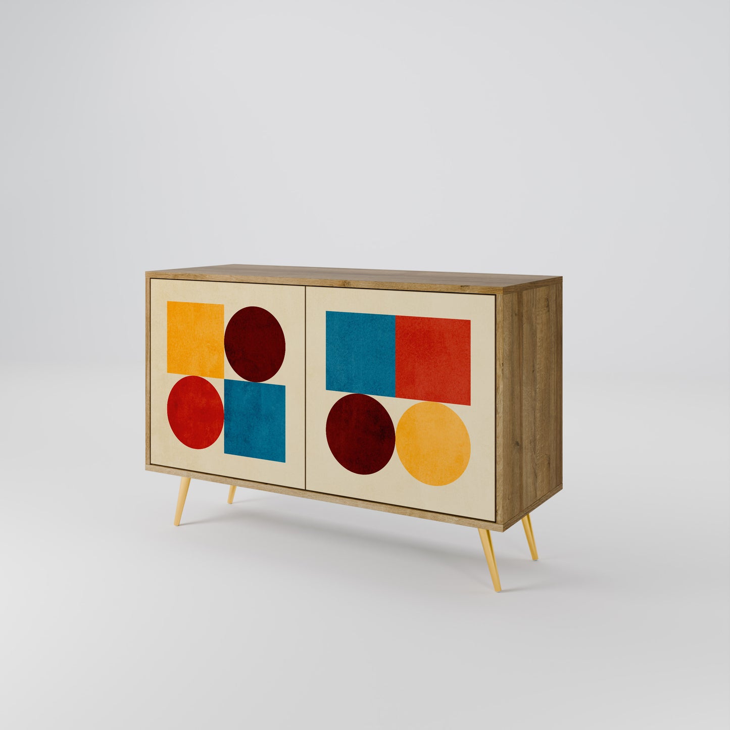 GEOMETRIC PUZZLE Dvoudveřová komoda