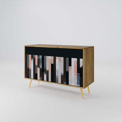 COLLAGE OF RECTANGLES Dvoudveřová komoda