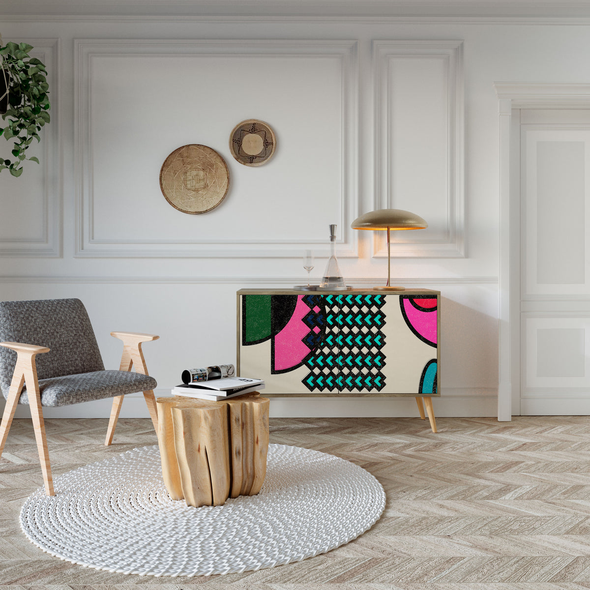 GEOMETRIC RHAPSODY Dvoudveřová komoda