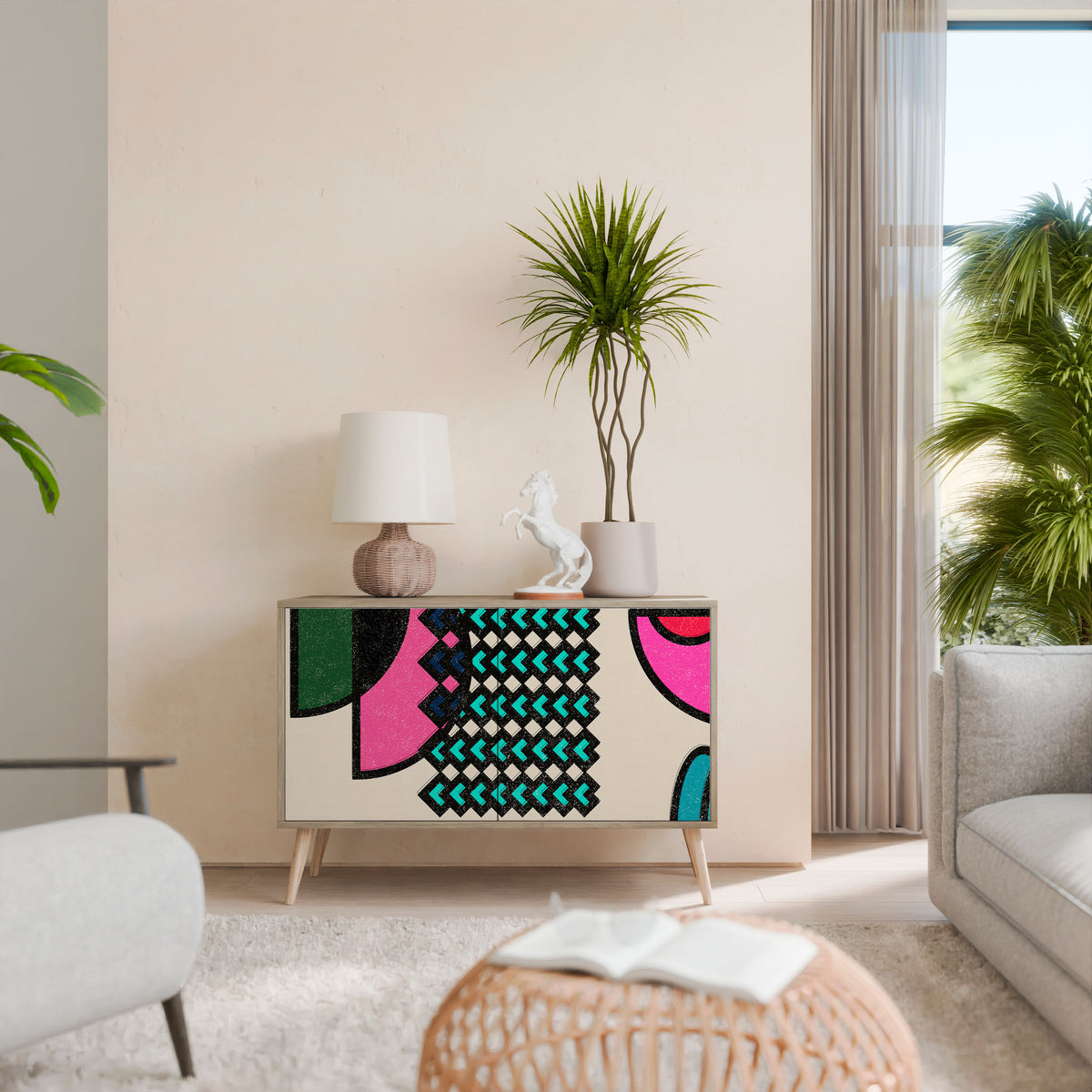 GEOMETRIC RHAPSODY Dvoudveřová komoda