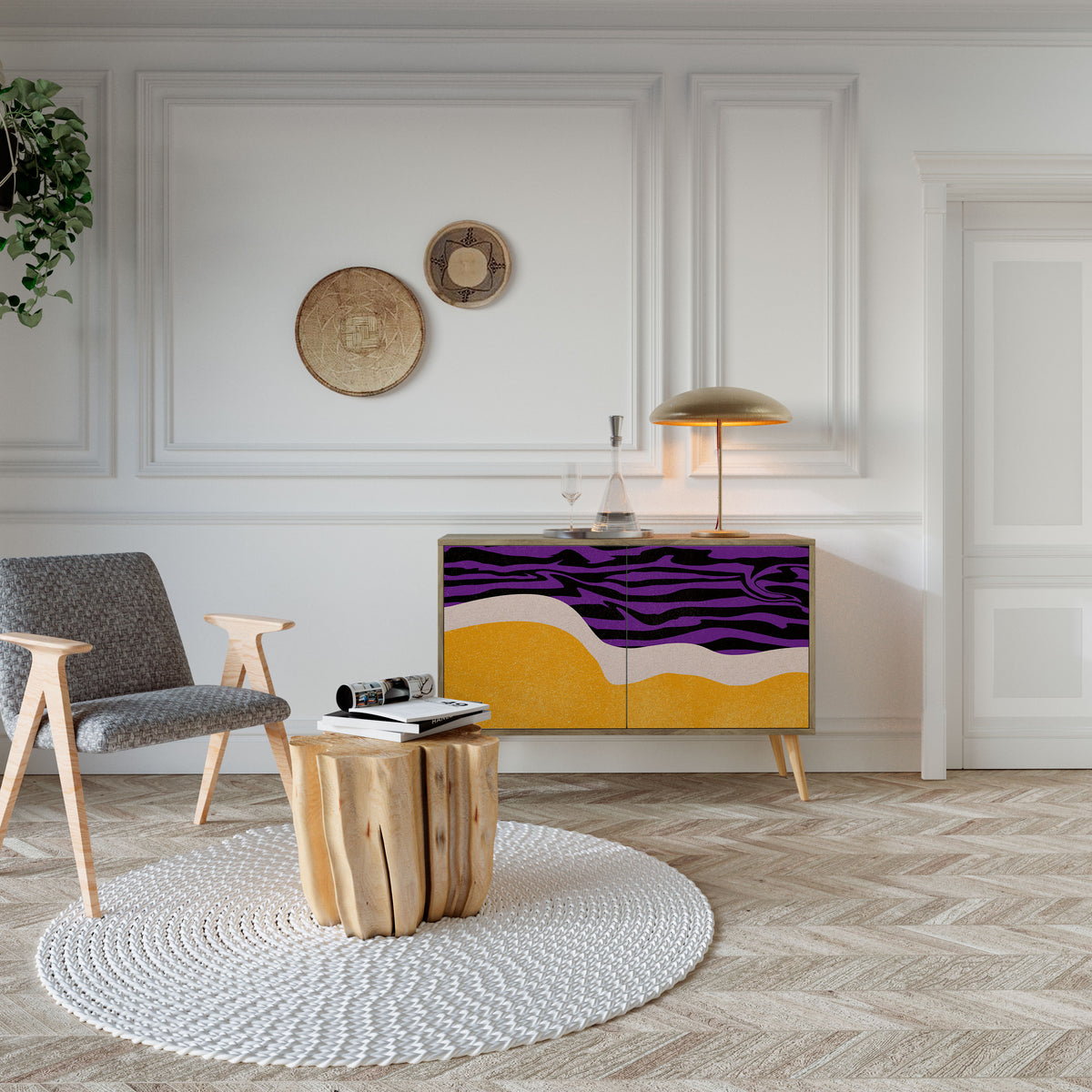 INDEPENDENT BORDER Dvoudveřová komoda