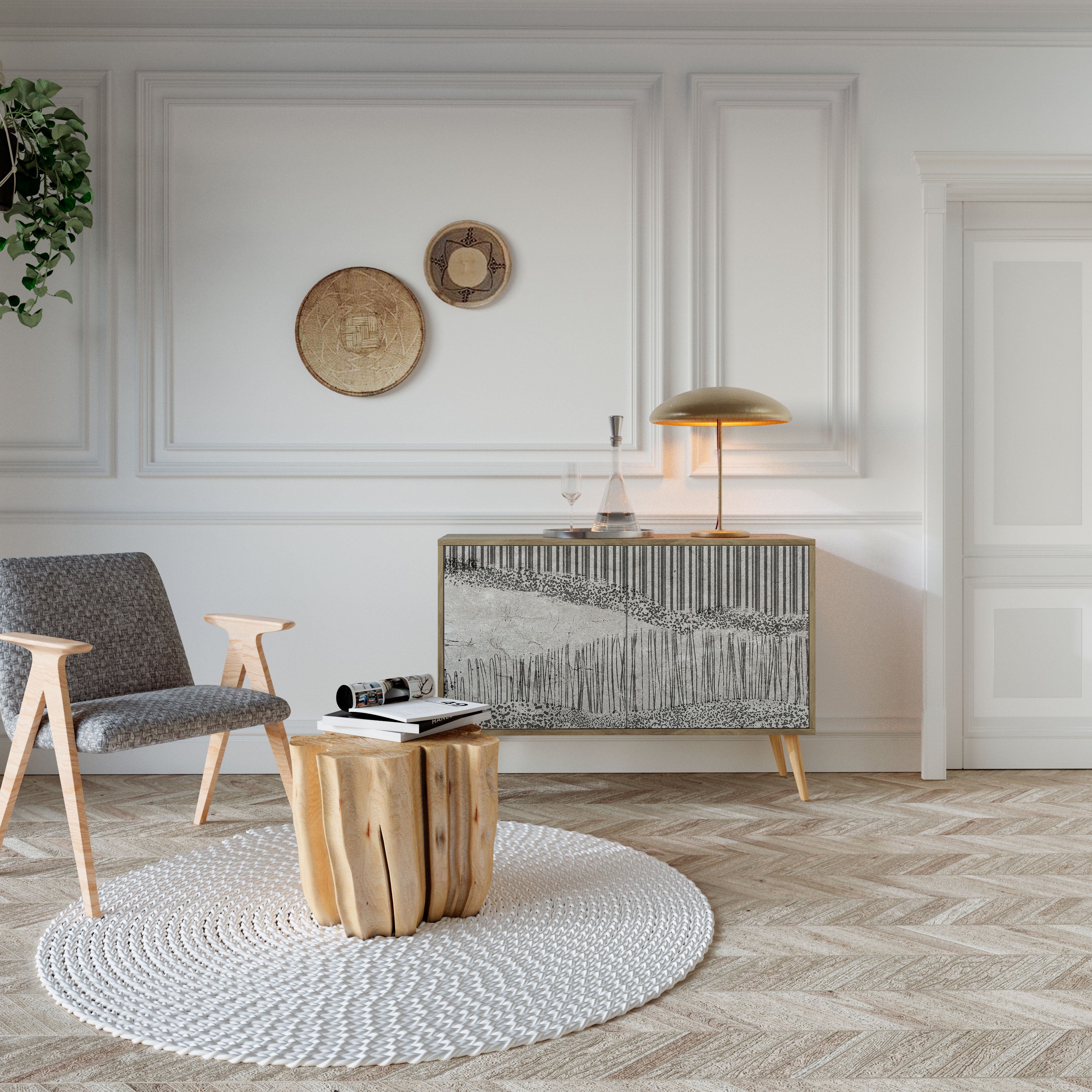 GRAIN LINES 2-Door Sideboard