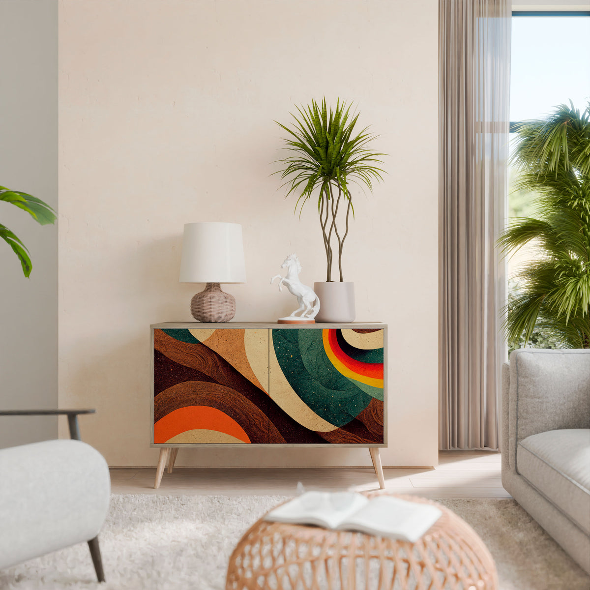 COLORFUL STRANDS Dvoudveřová komoda