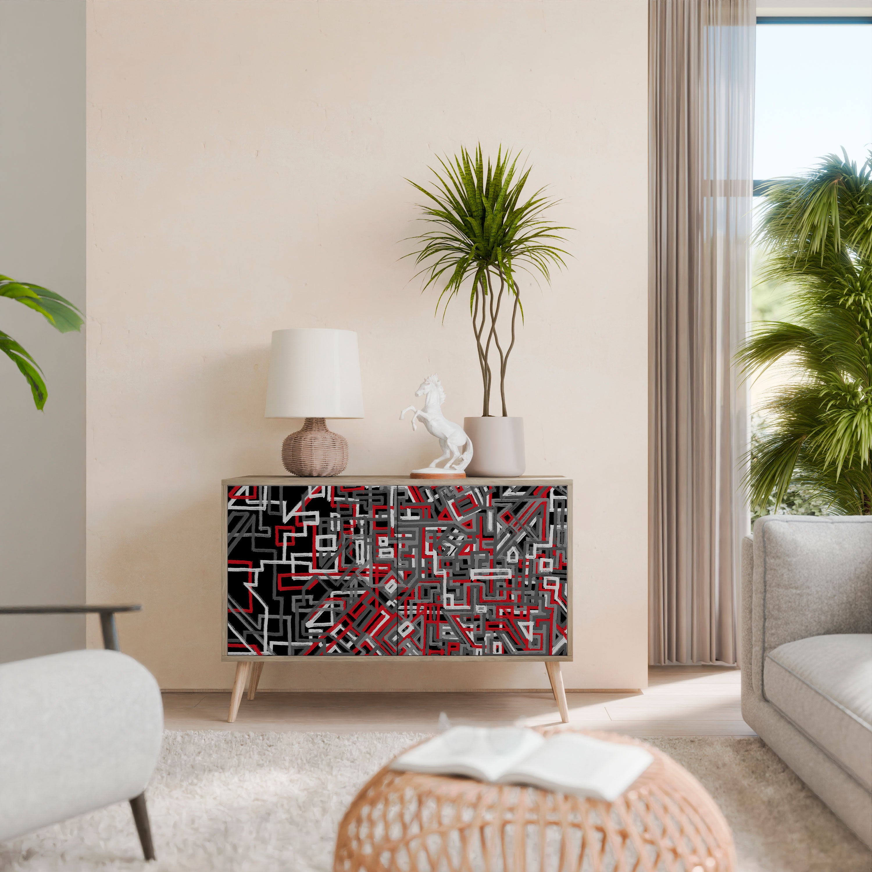 BROKEN LINES 2-Door Sideboard