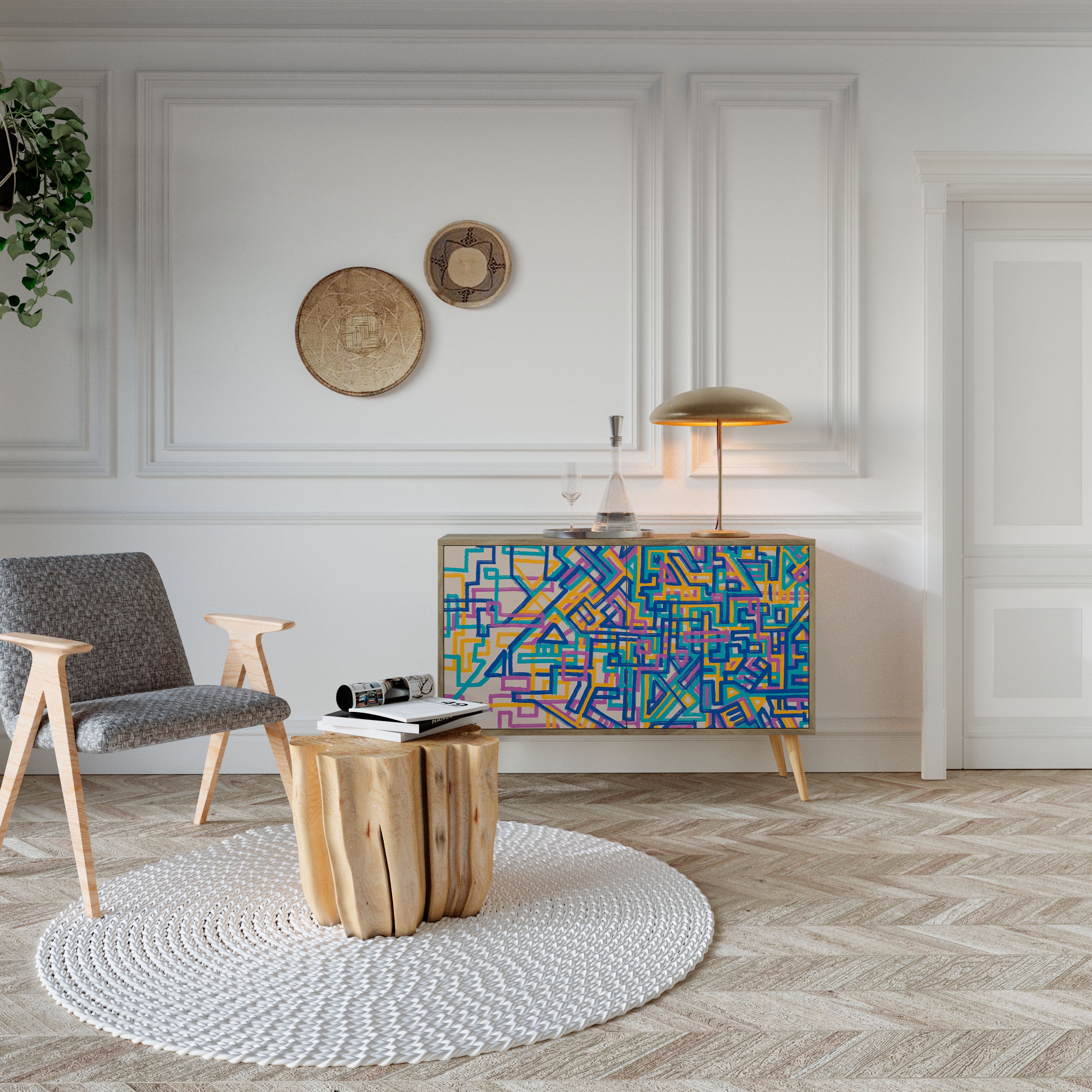 MEMORIES MAP 2-Door Sideboard