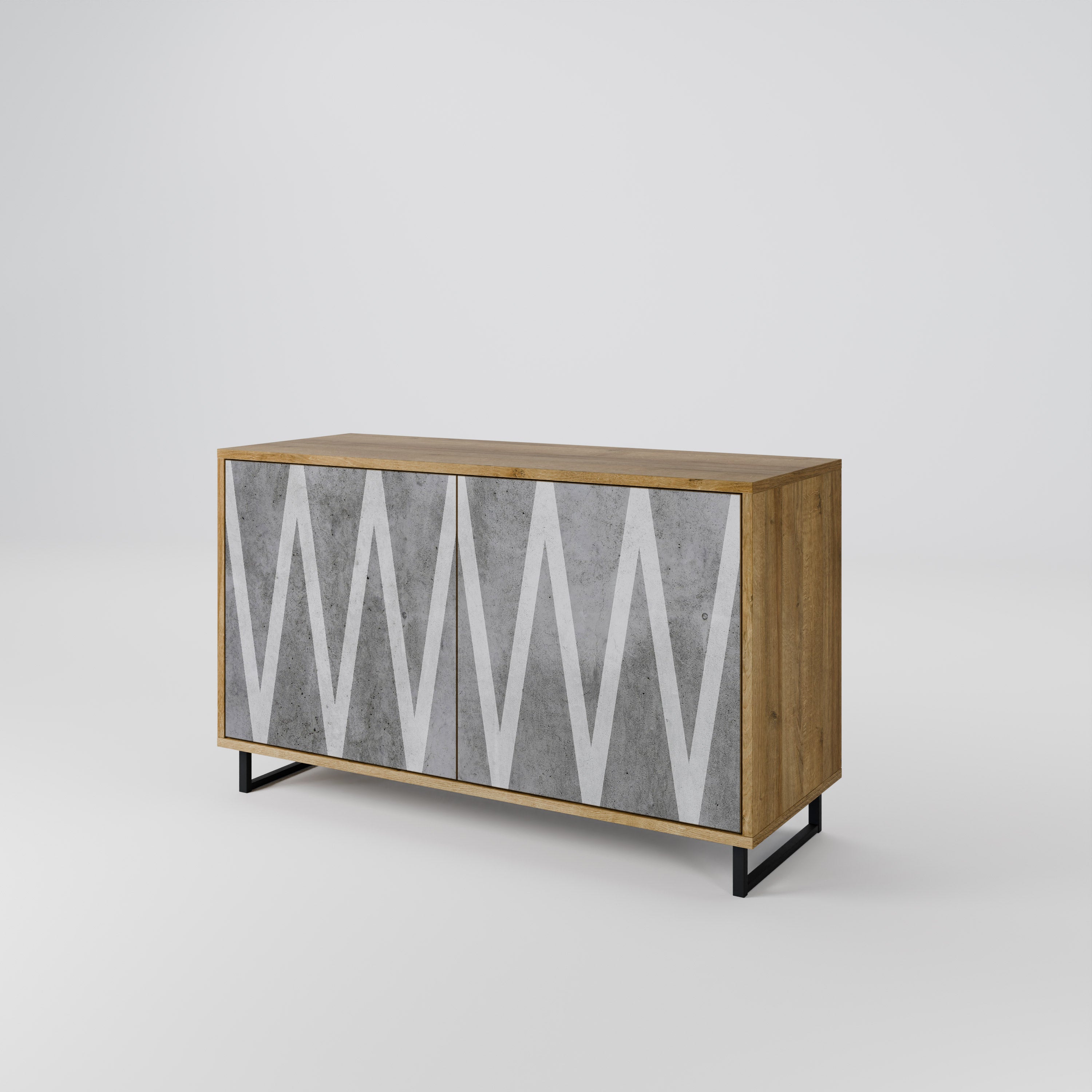 SOLID ZIG ZAG 2-Door Sideboard