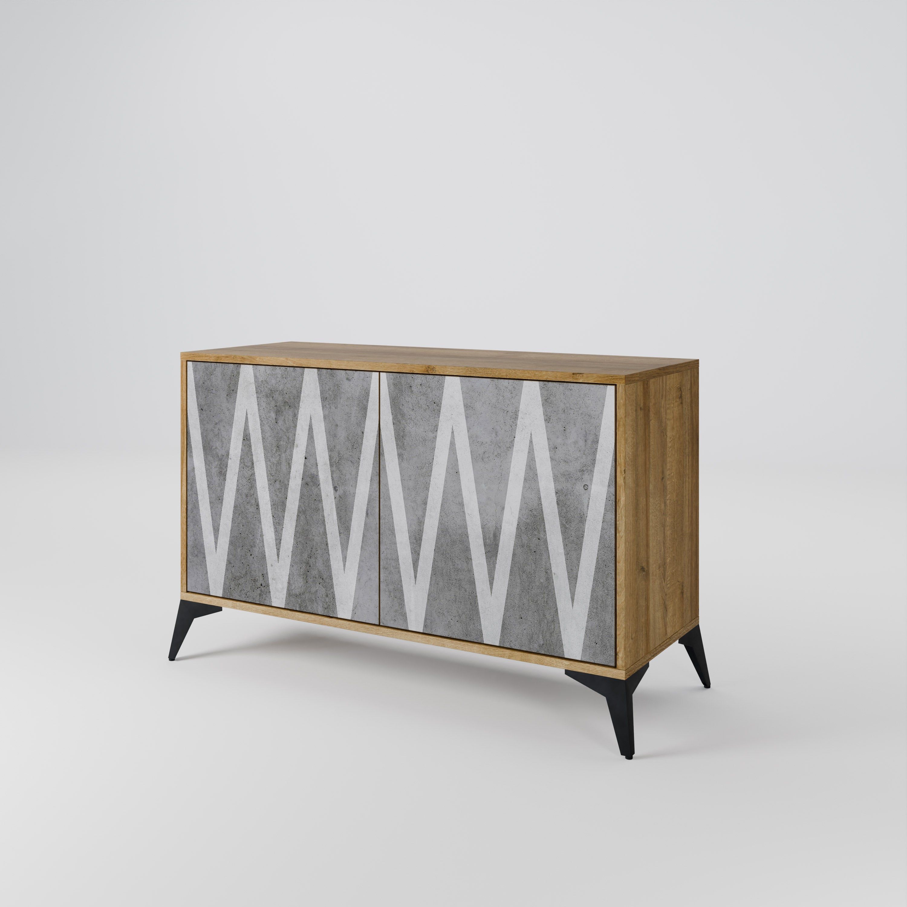 SOLID ZIG ZAG 2-Door Sideboard