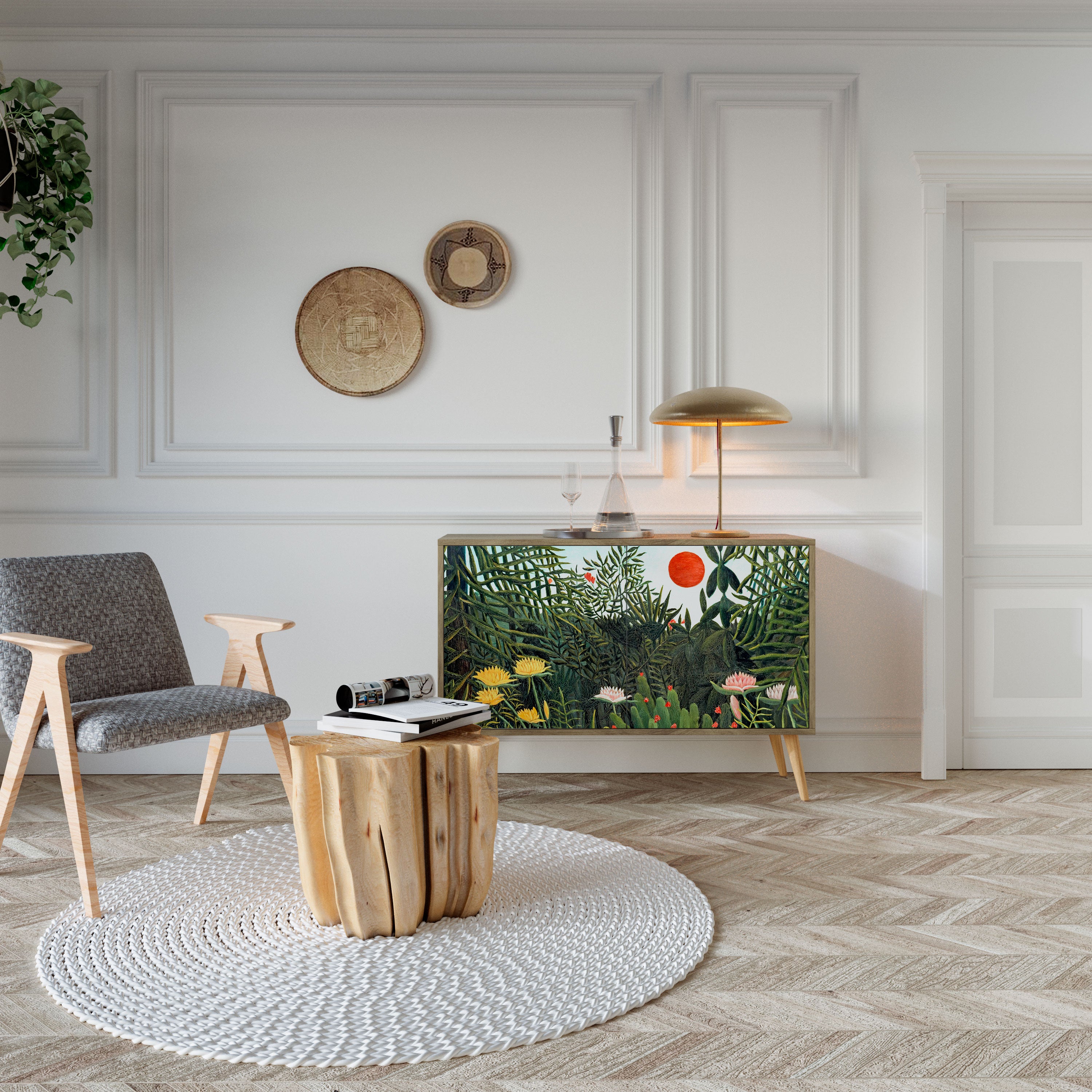 VIRGIN FOREST WITH SUNSET 2-Door Sideboard