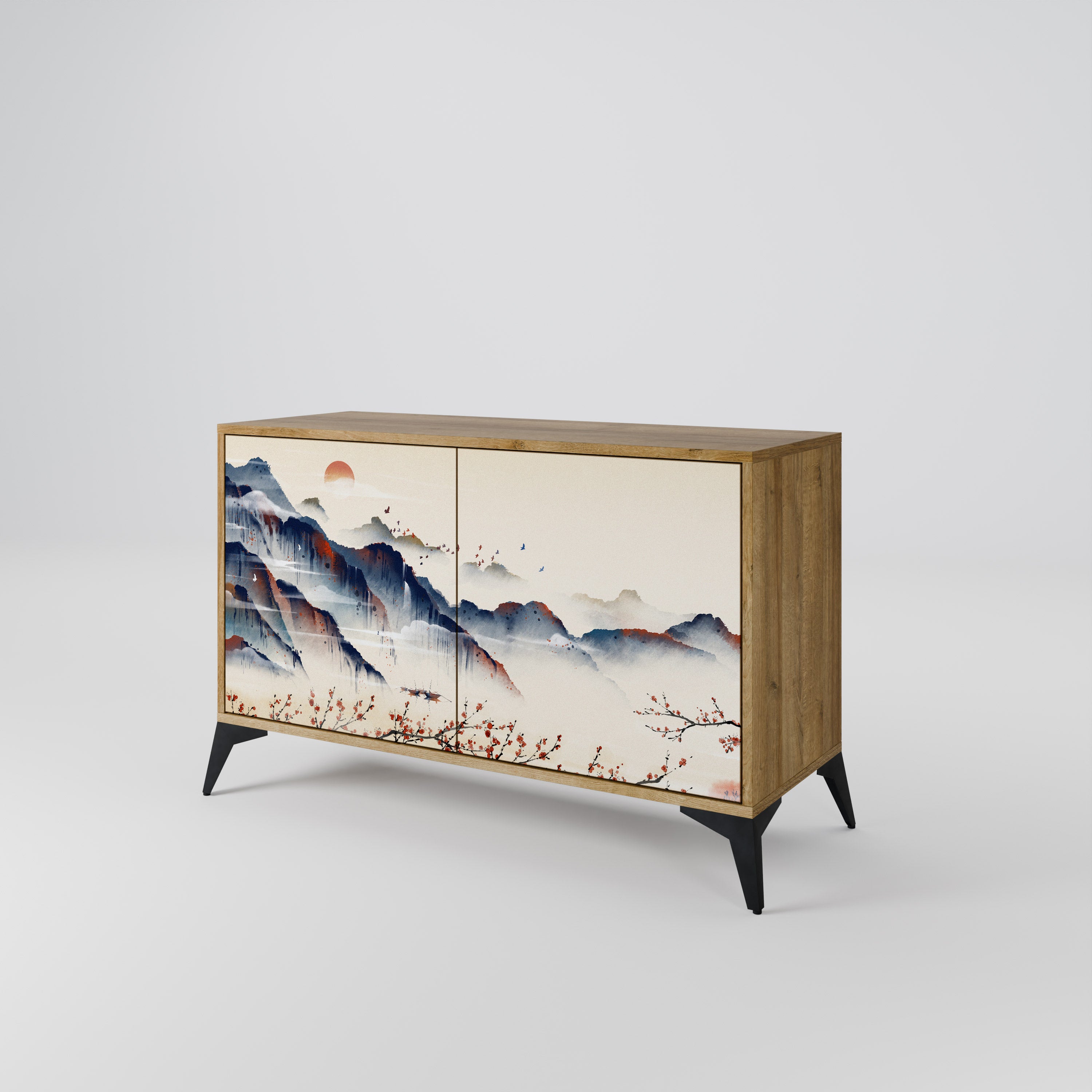 JAPANESE LANDSCAPE 2-Door Sideboard