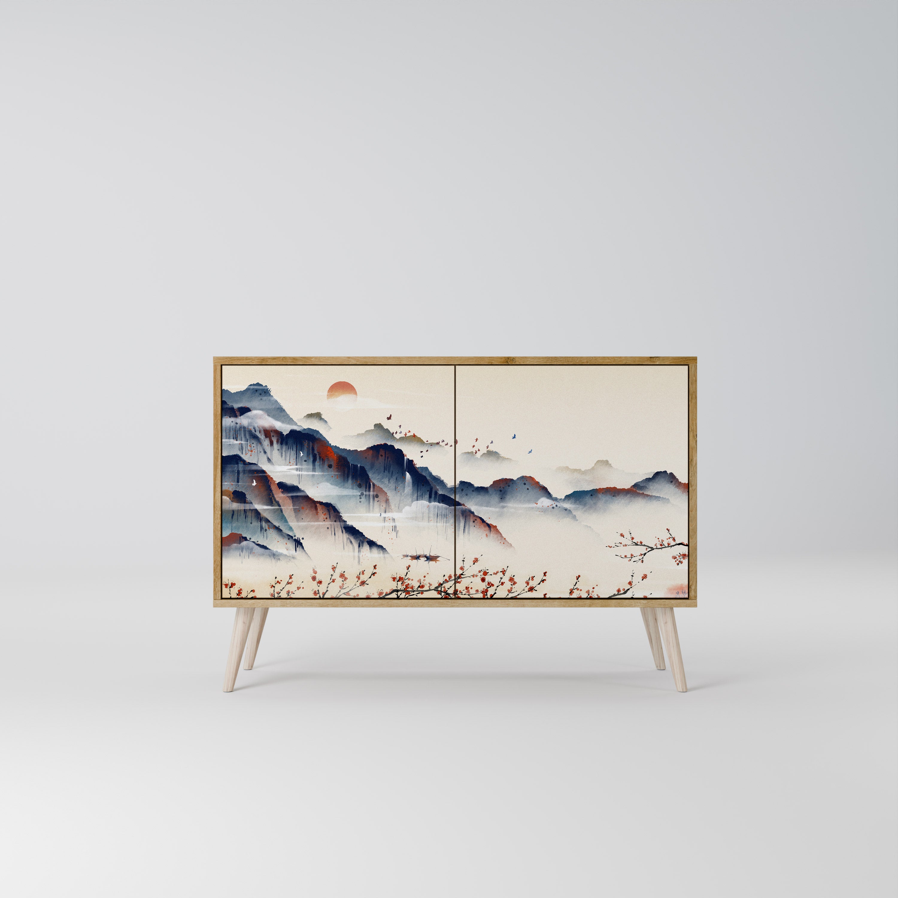JAPANESE LANDSCAPE 2-Door Sideboard