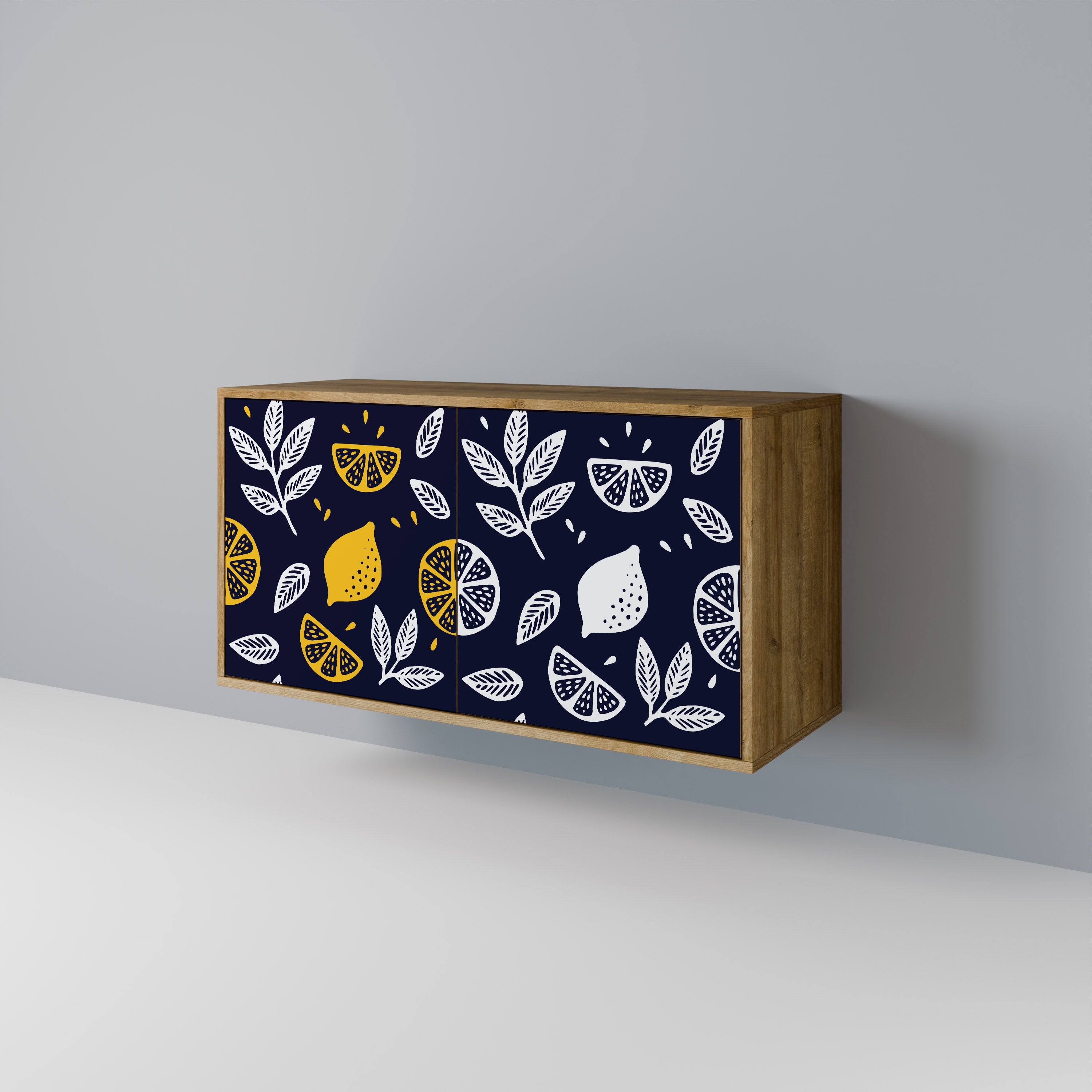 CITRUS BLACK AND WHITE 2-Door Sideboard