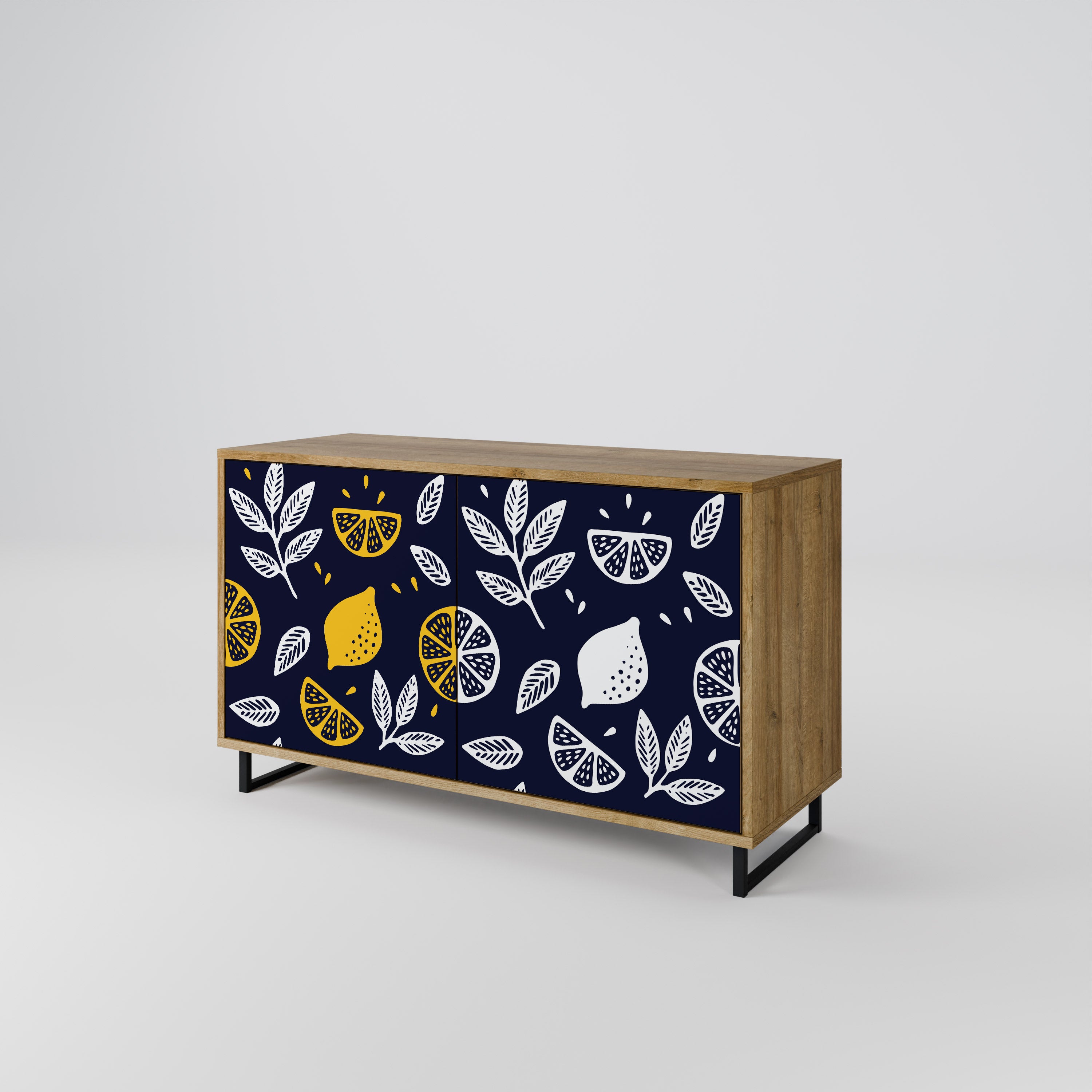 CITRUS BLACK AND WHITE 2-Door Sideboard