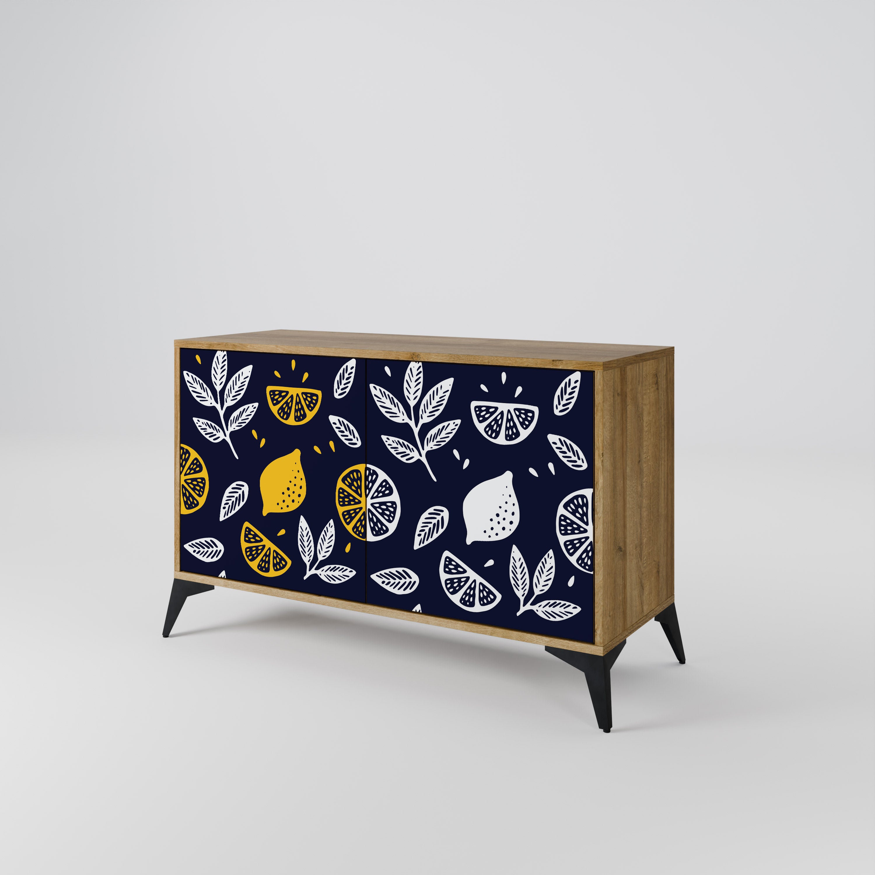 CITRUS BLACK AND WHITE 2-Door Sideboard
