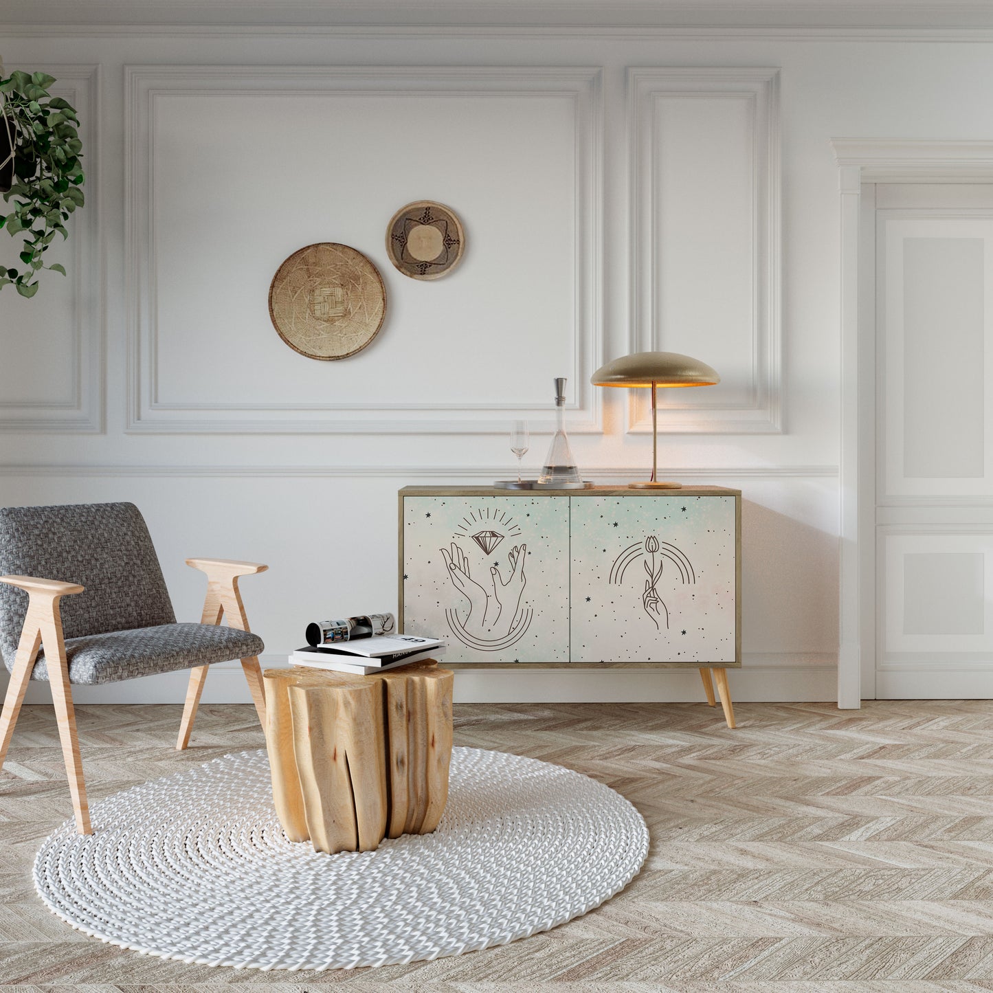 DELICATE BEAUTY Dvoudveřová komoda