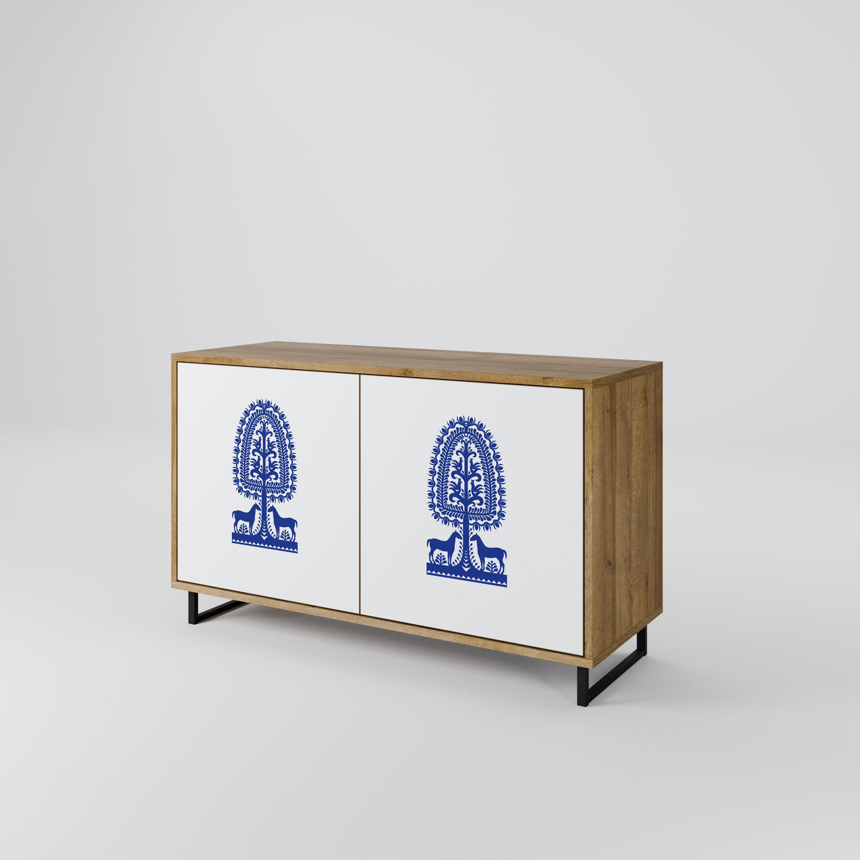 POLISH FOLK ART 2-Door Sideboard