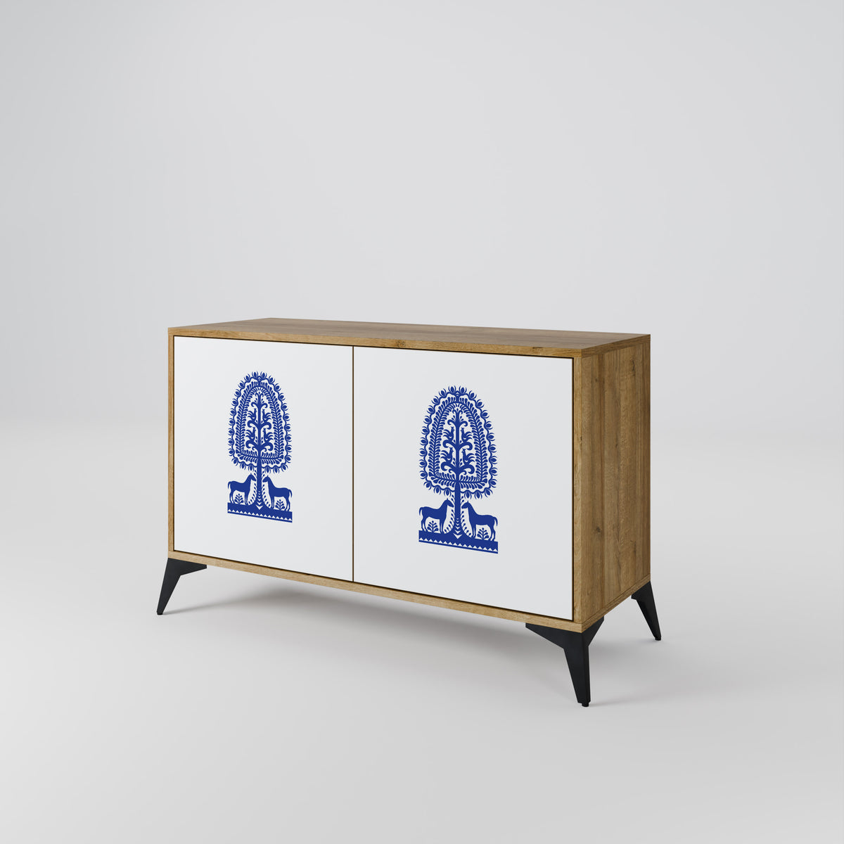 POLISH FOLK ART Dvoudveřová komoda