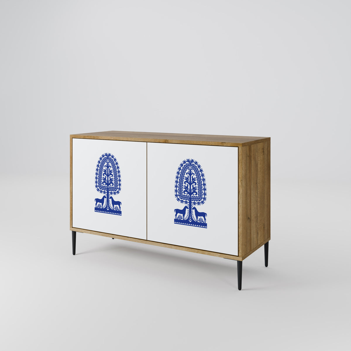 POLISH FOLK ART Dvoudveřová komoda